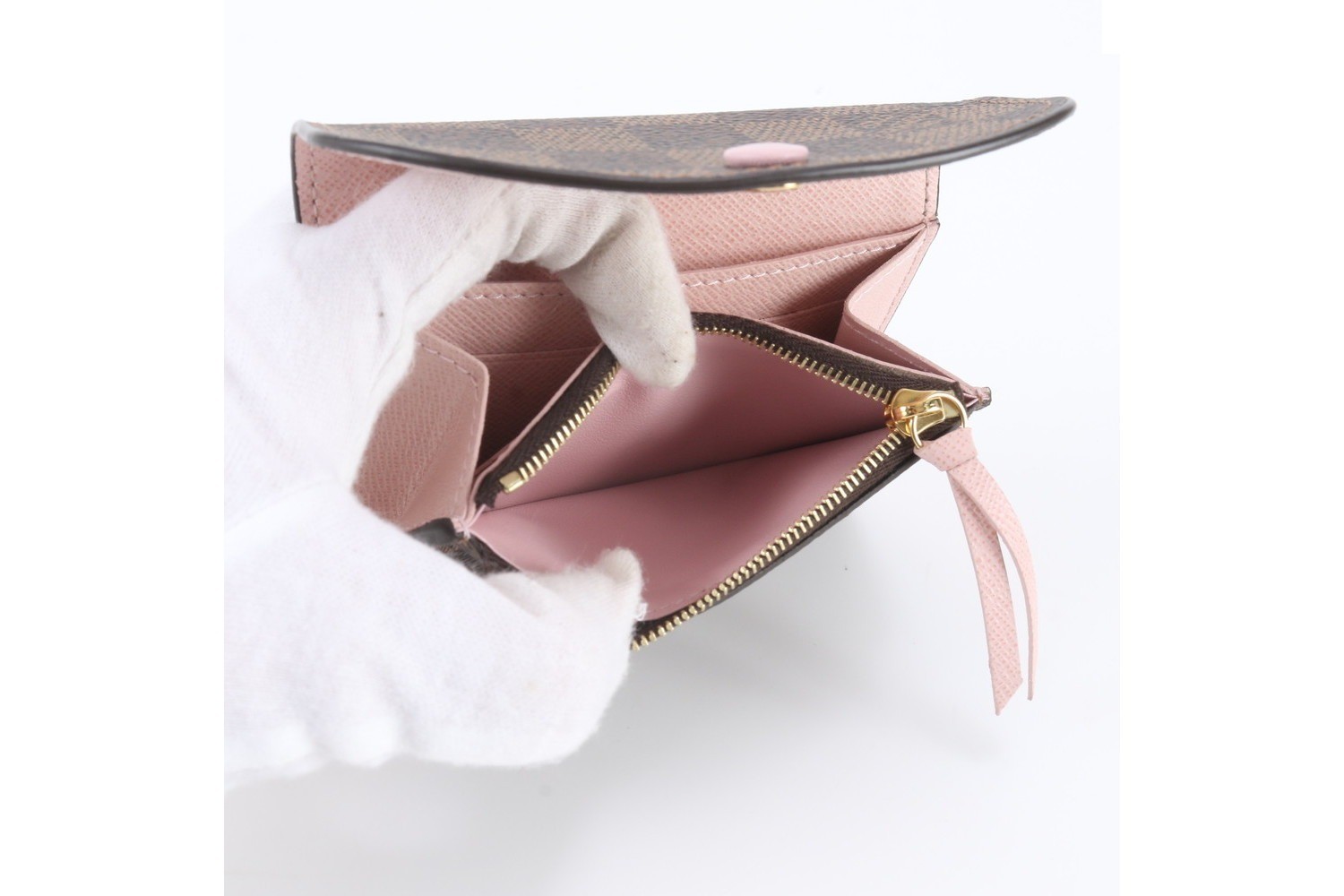 Damier Porte Monnaie Rosalie N64423 Leather Coin Case — view 7