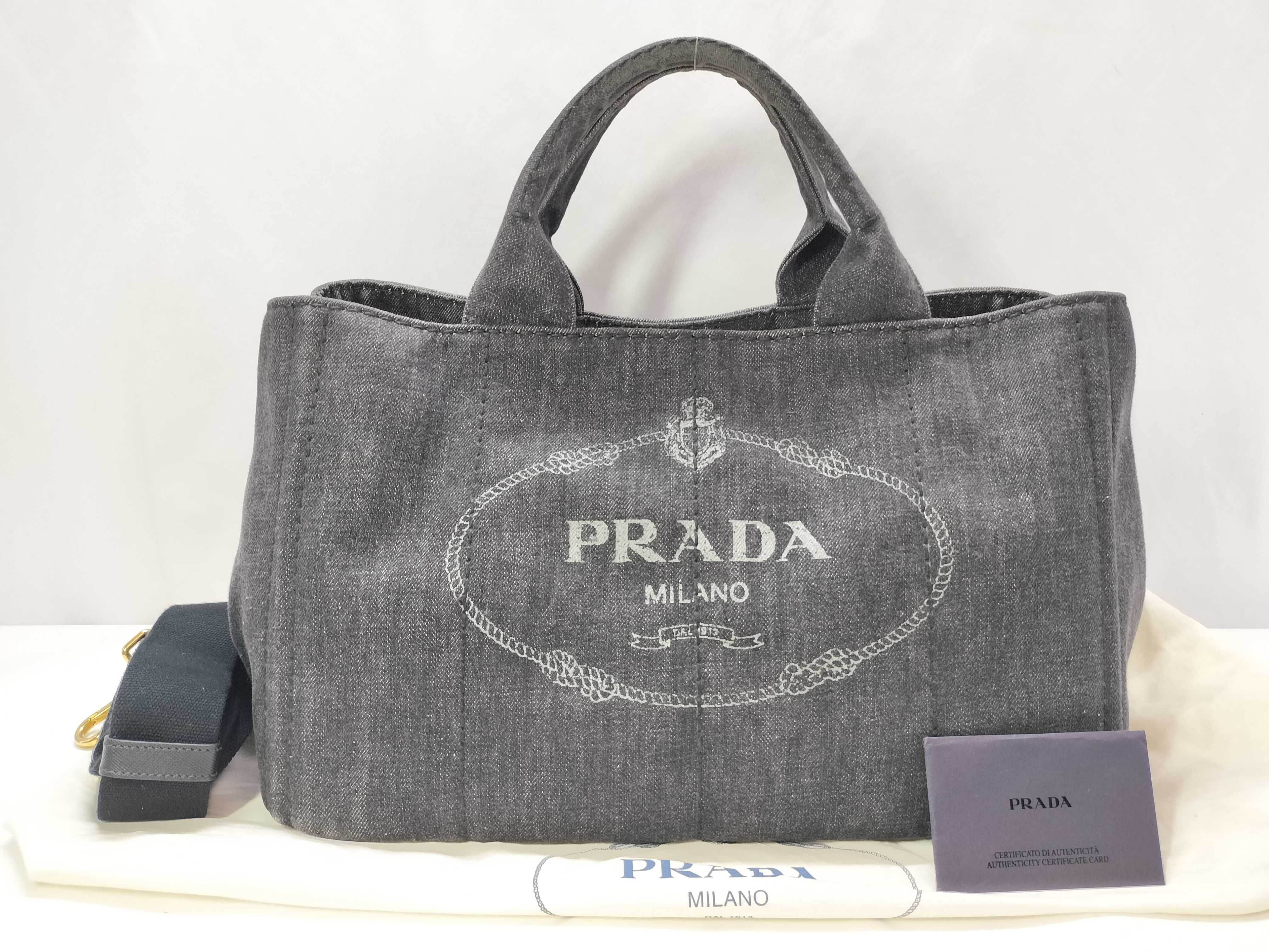 denim Canapa black tote bag