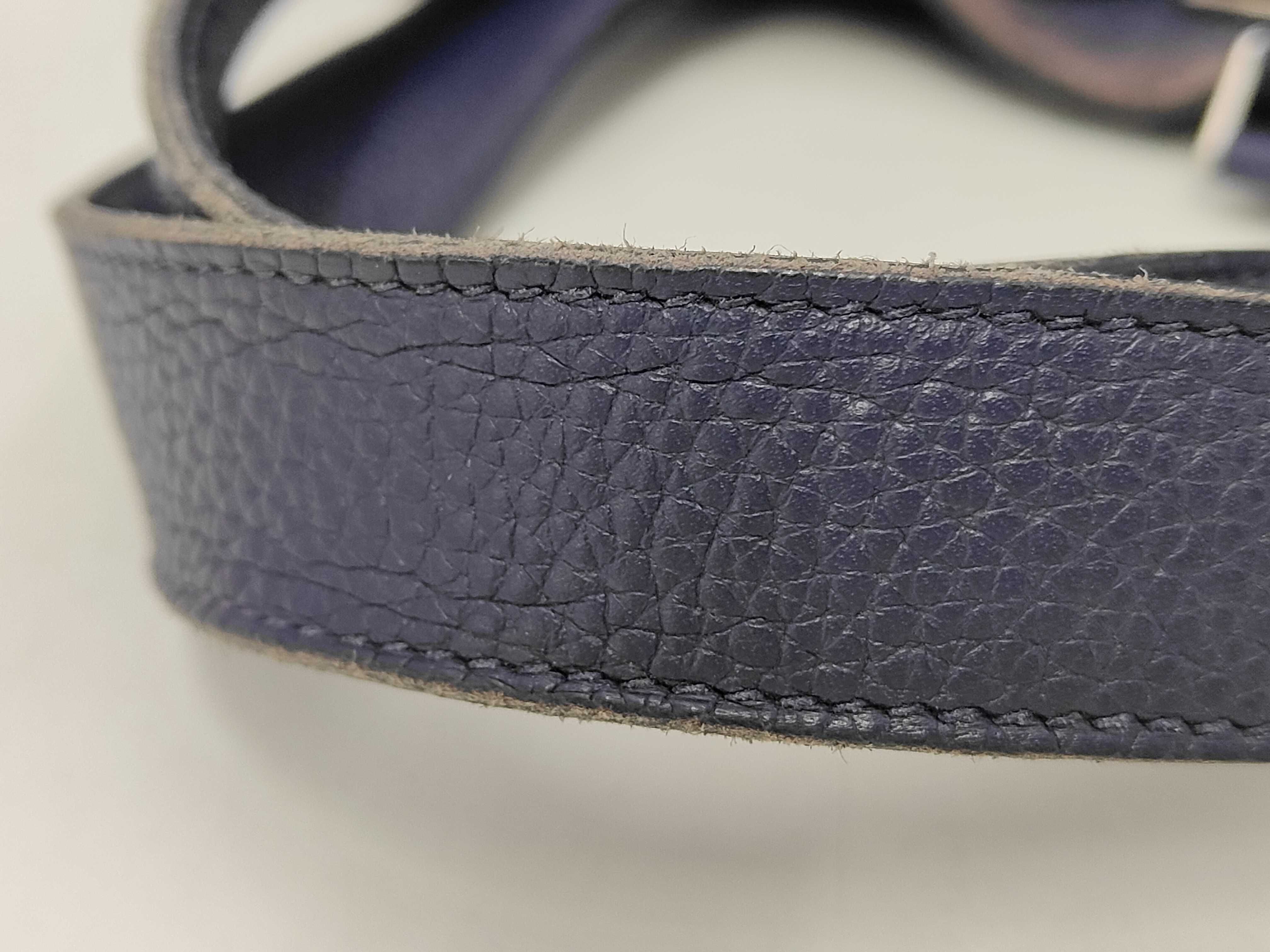 Picotin Lock 22 MM Taurillon Clemence Leather Handbag, Navy, Silver Hardware — view 6