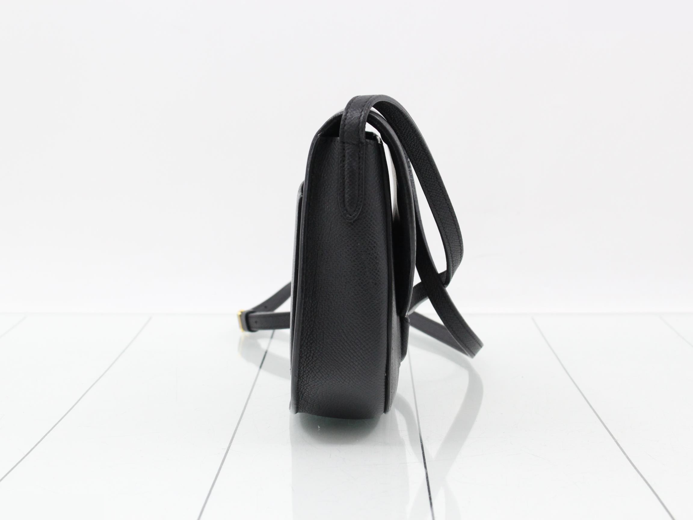 Trotter Small Leather Shoulder Bag, Black — view 4