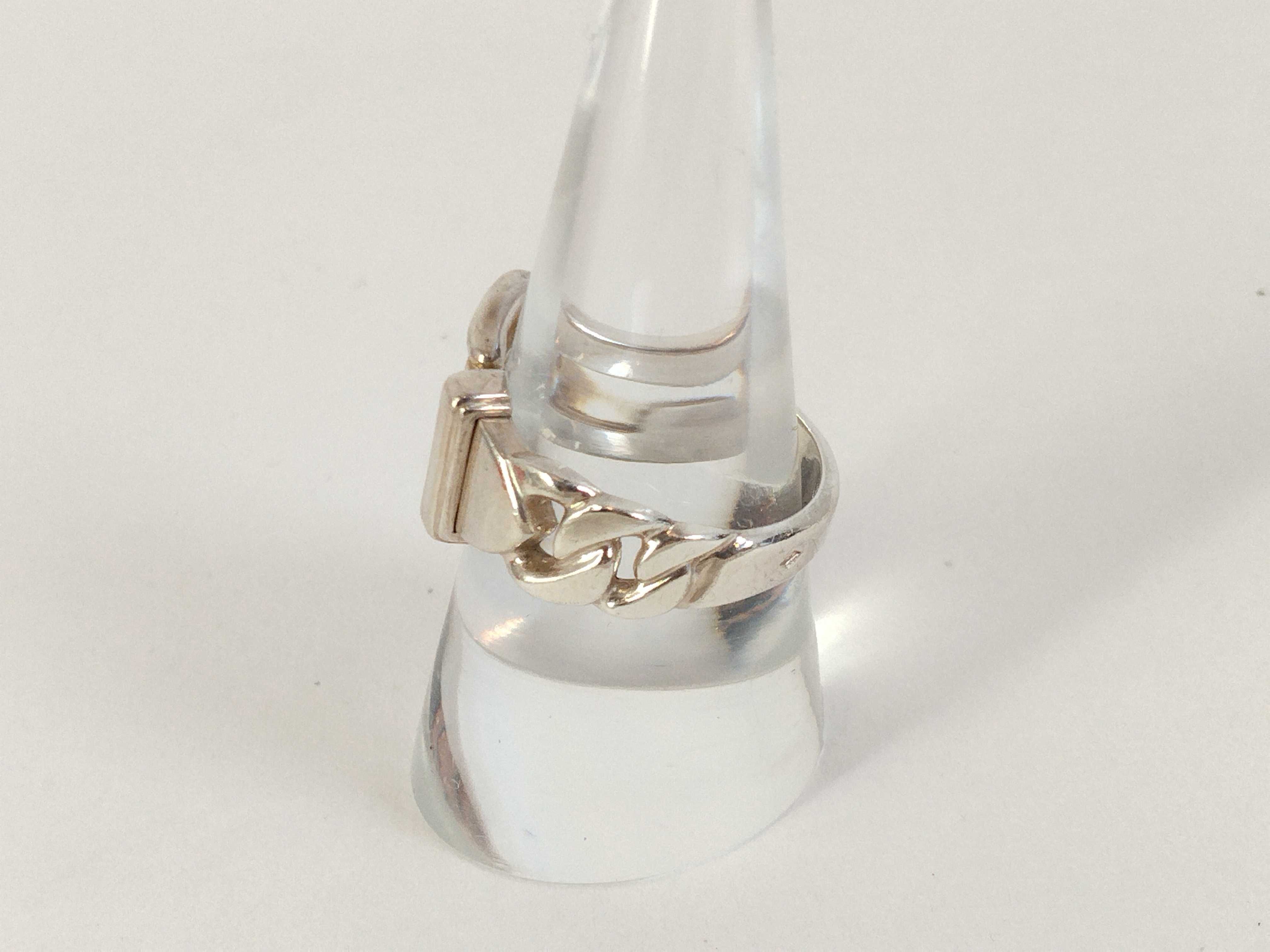ring, belt motif ring — view 2