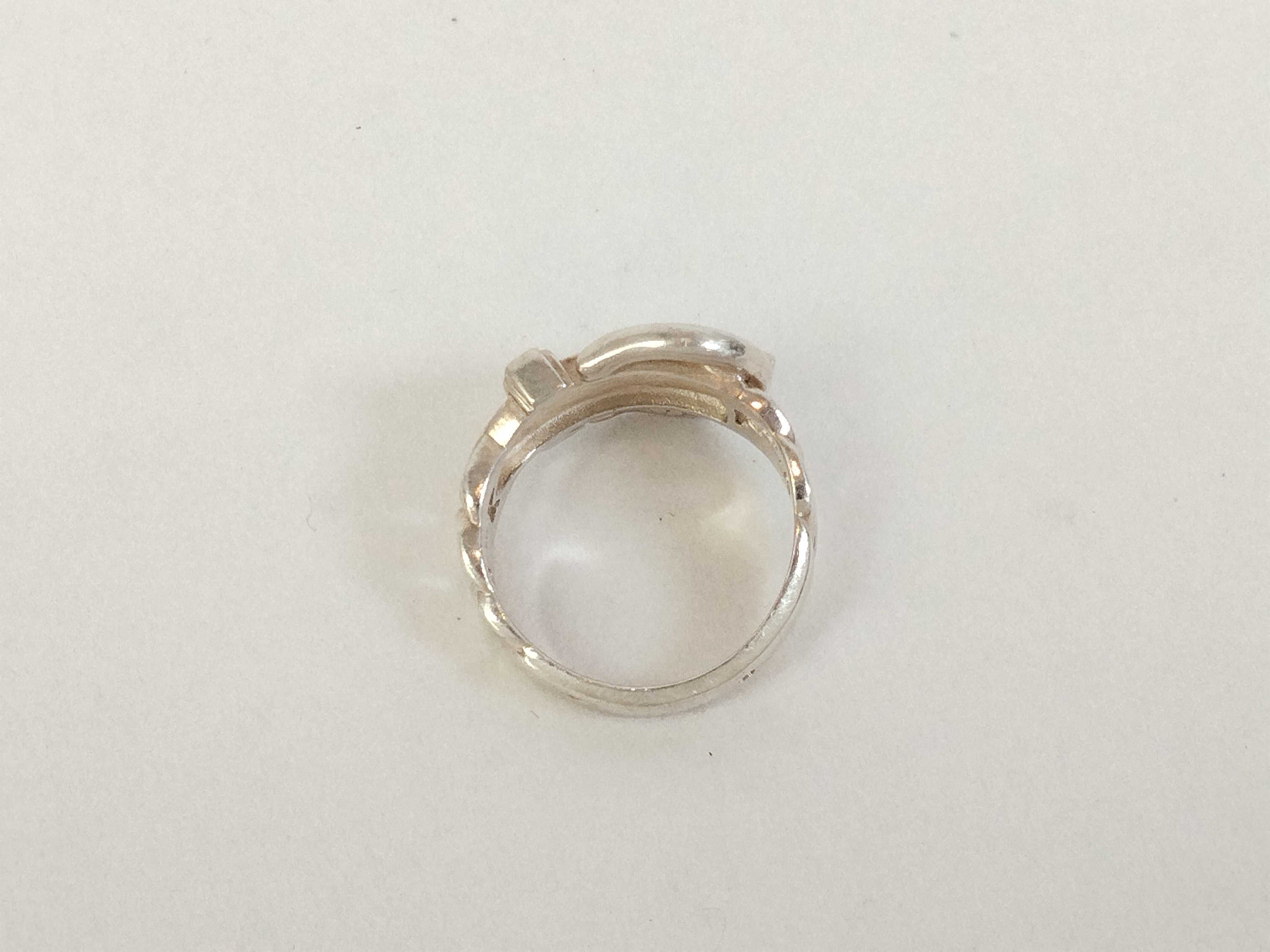 ring, belt motif ring — view 5