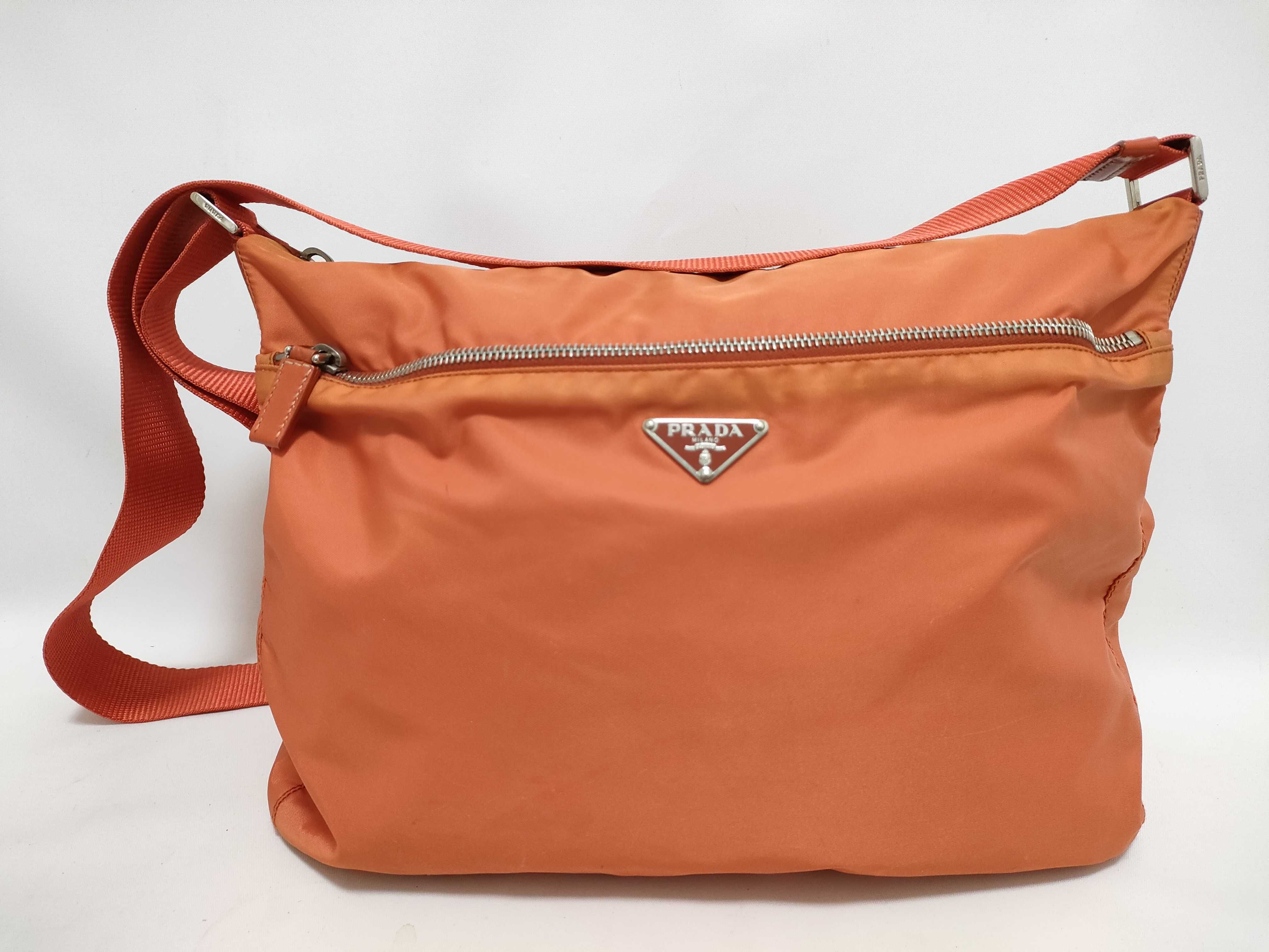 Nylon Shoulder Bag, Orange