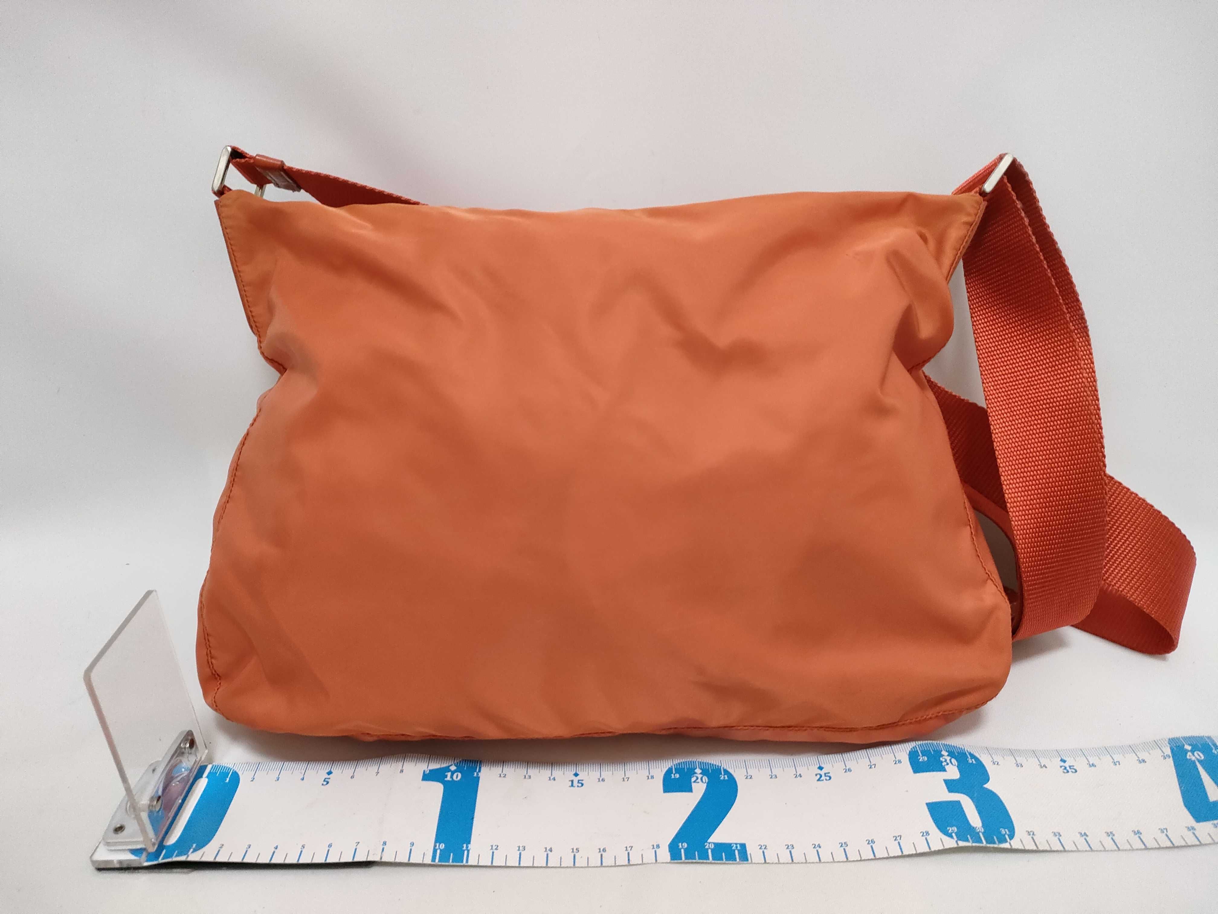 Nylon Shoulder Bag, Orange — view 2