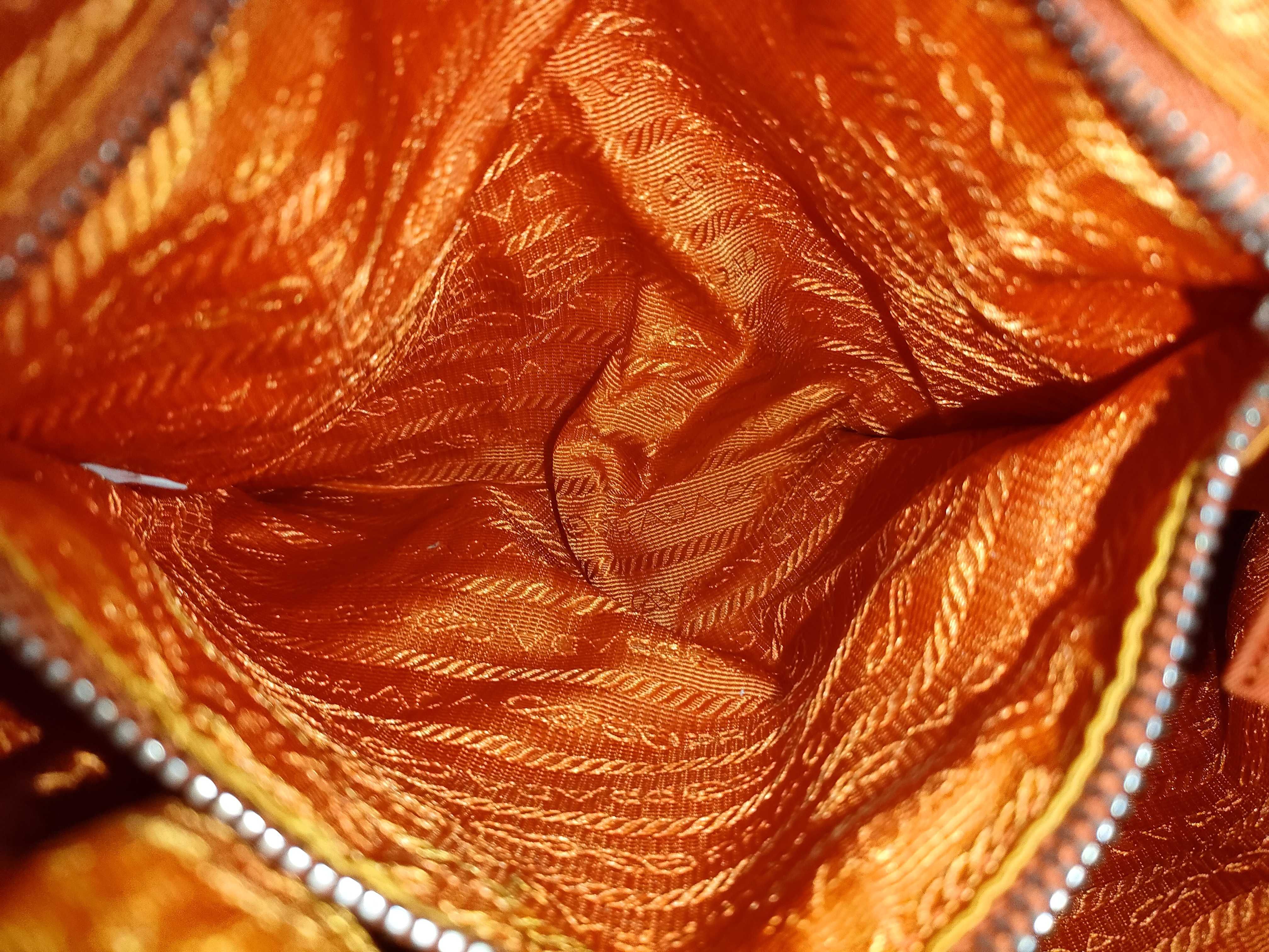 Nylon Shoulder Bag, Orange — view 11