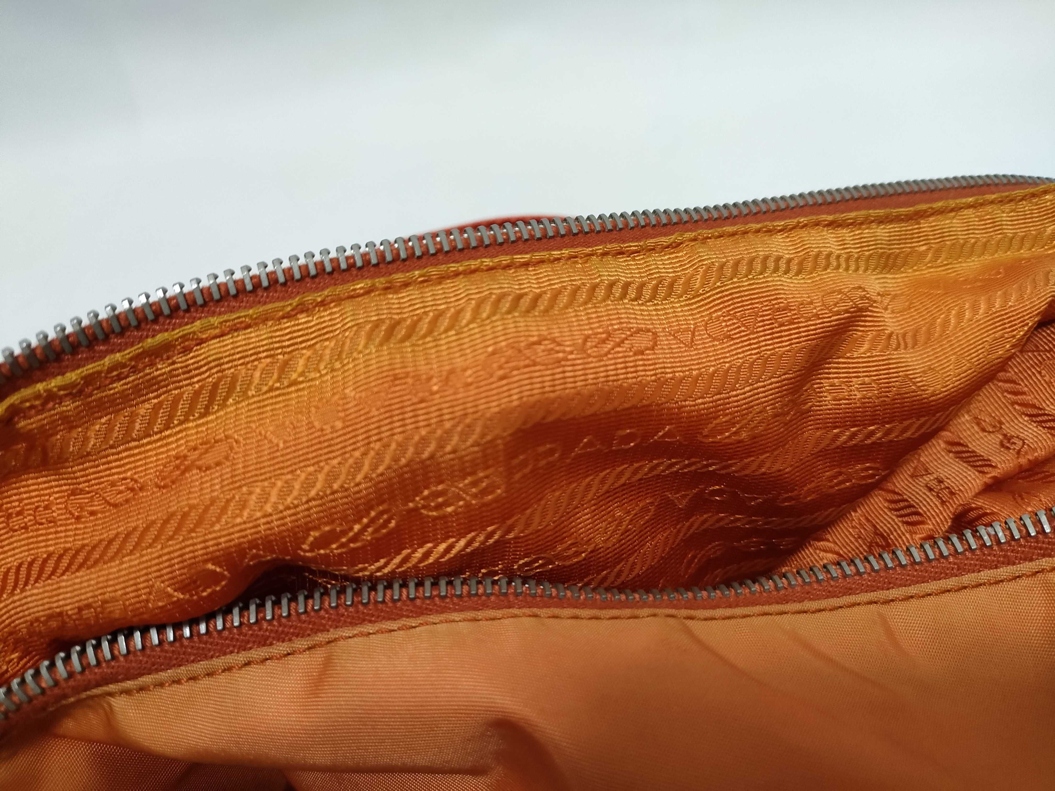 Nylon Shoulder Bag, Orange — view 14
