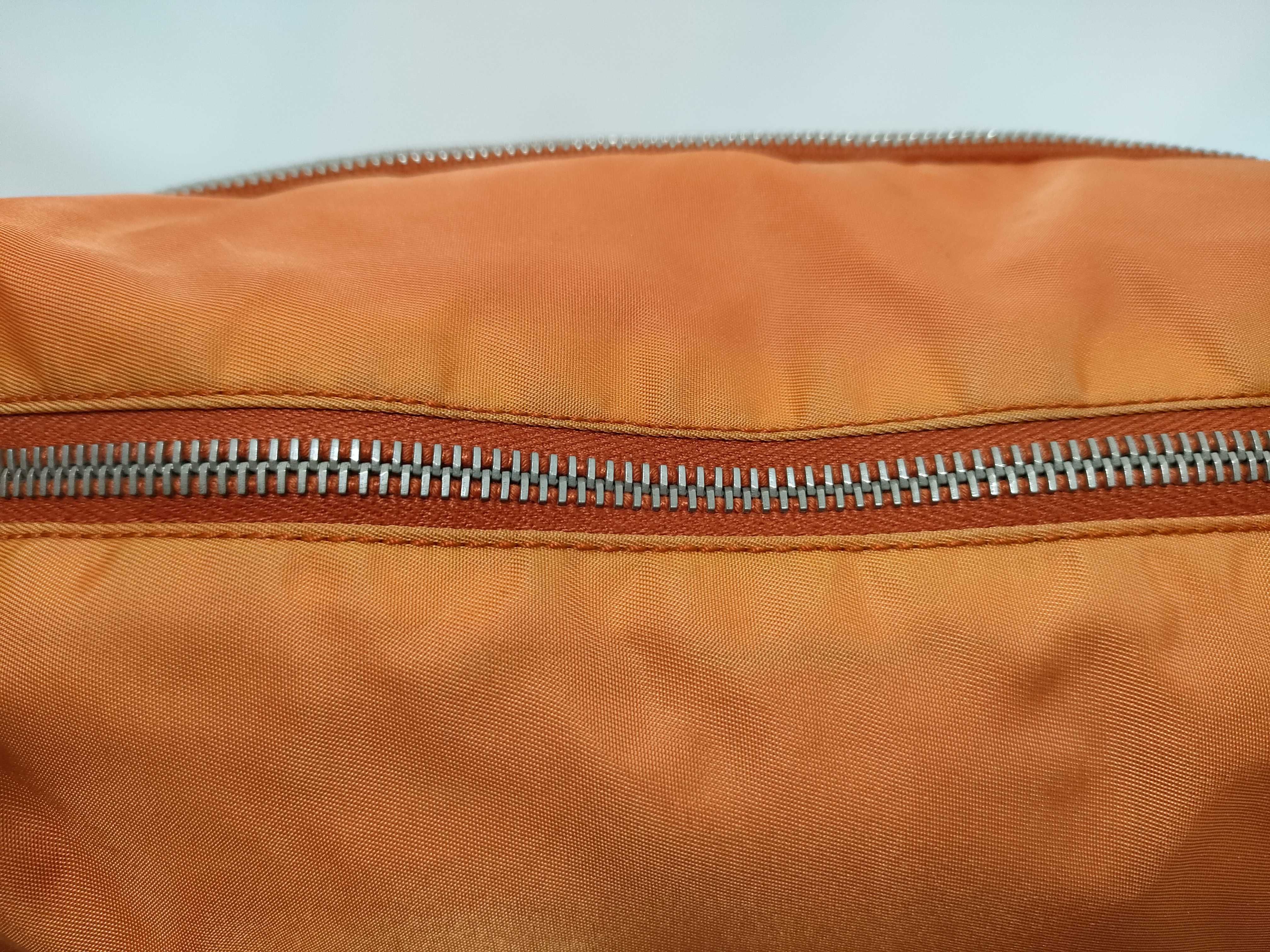 Nylon Shoulder Bag, Orange — view 6