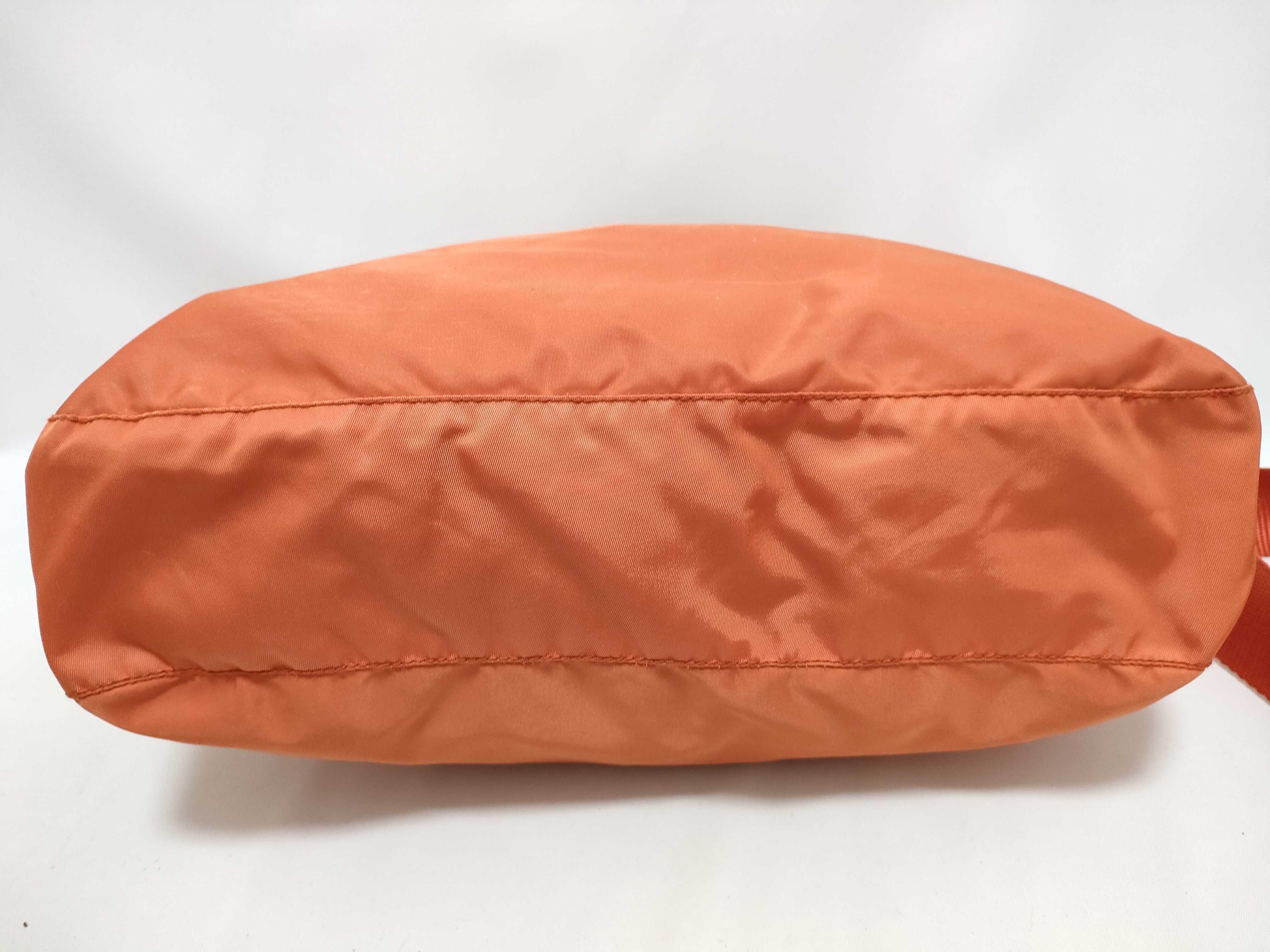 Nylon Shoulder Bag, Orange — view 8