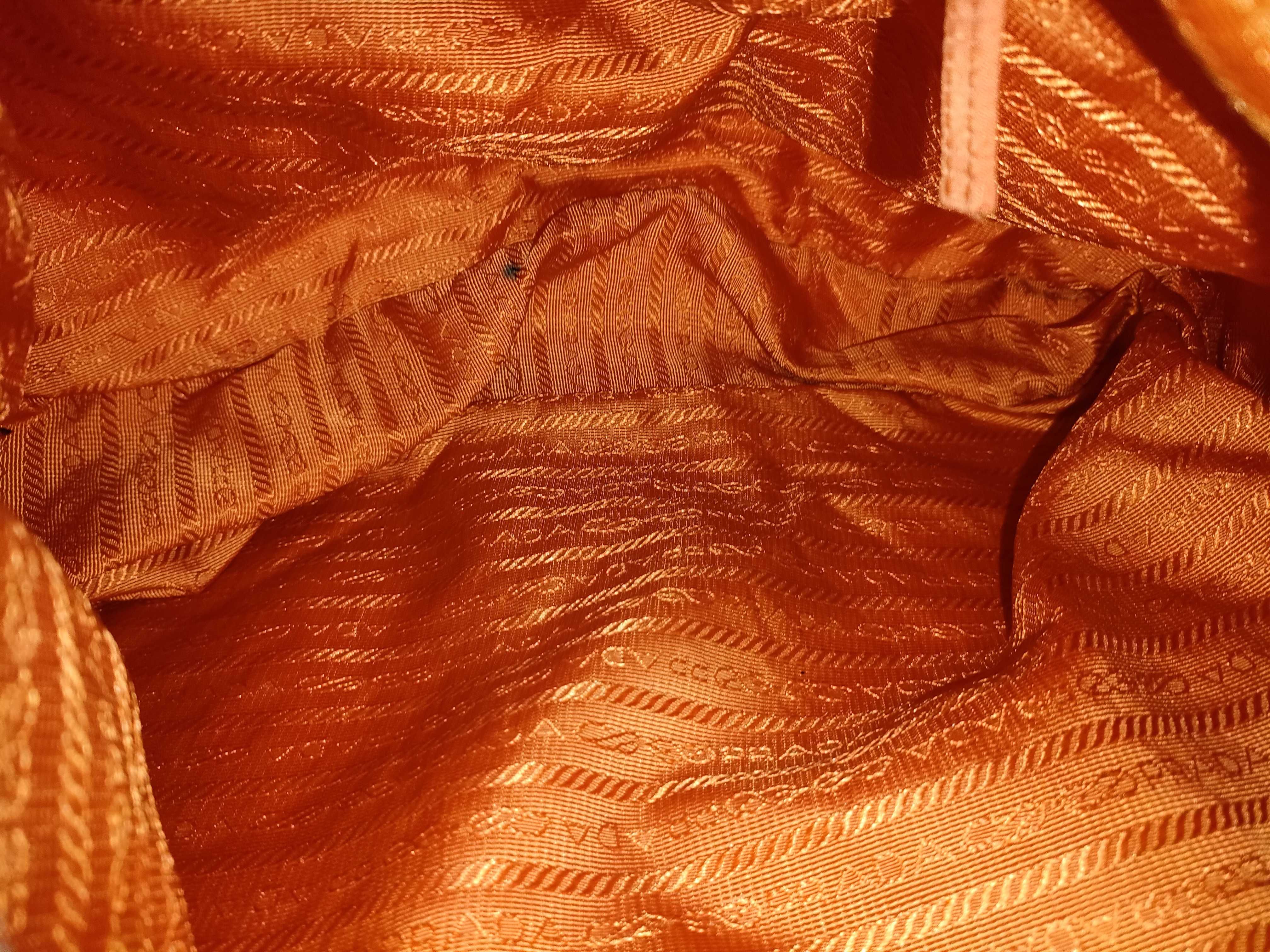 Nylon Shoulder Bag, Orange — view 10