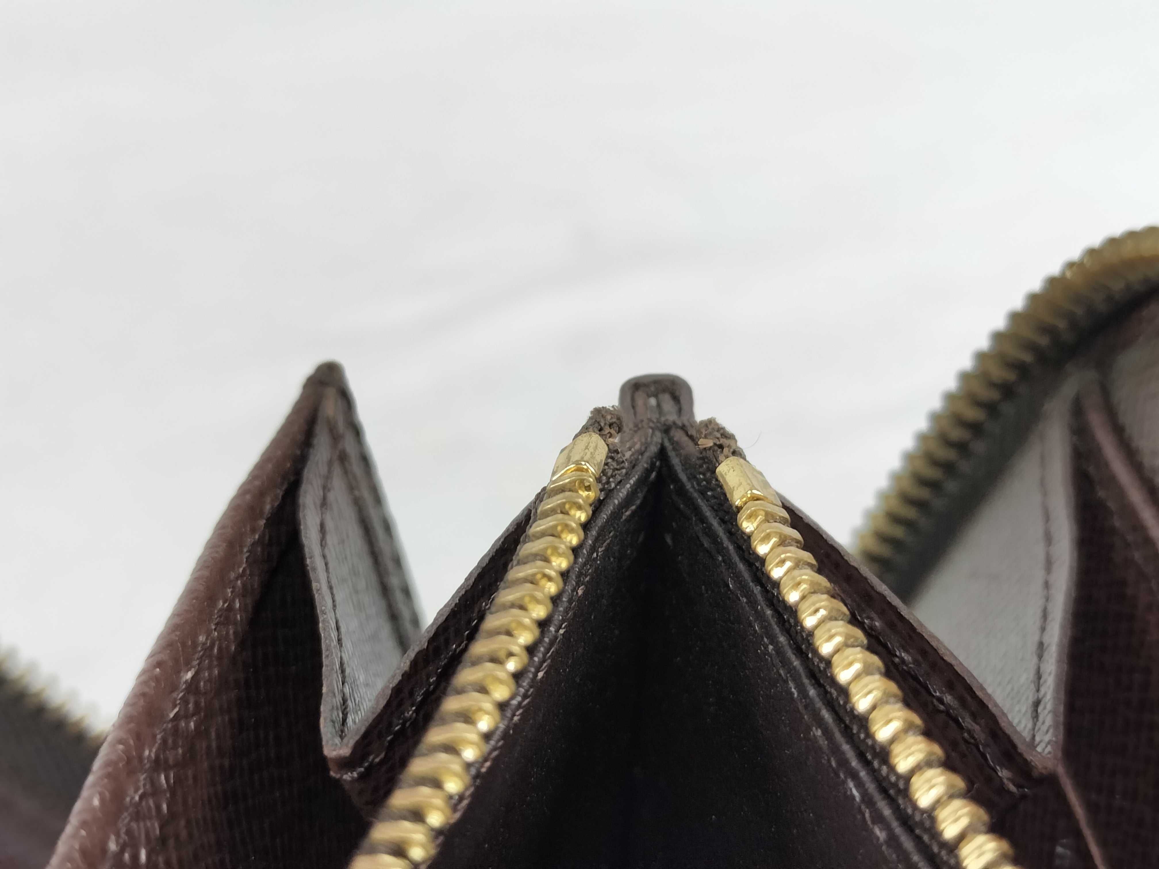 Damier Ebene Zippy Wallet Long Wallet Brown — view 11
