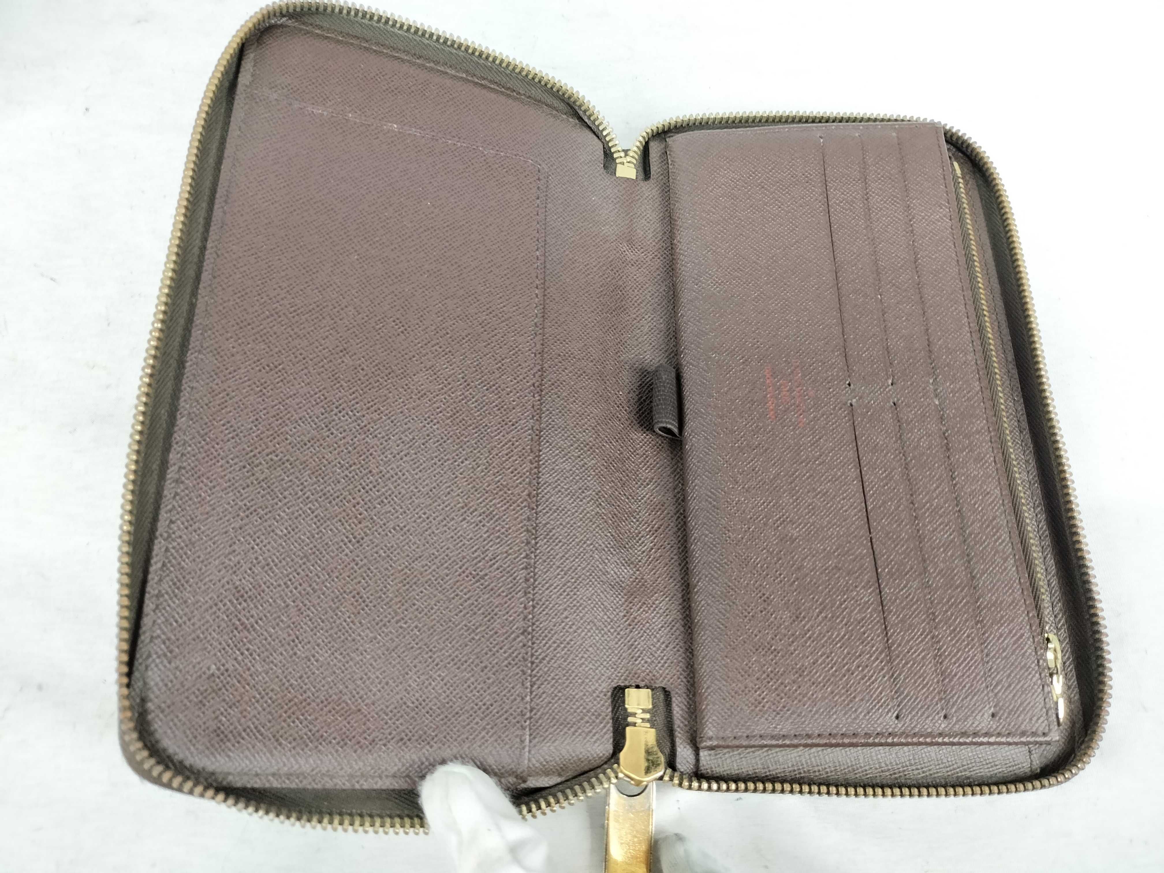 Damier Ebene Zippy Wallet Long Wallet Brown — view 13