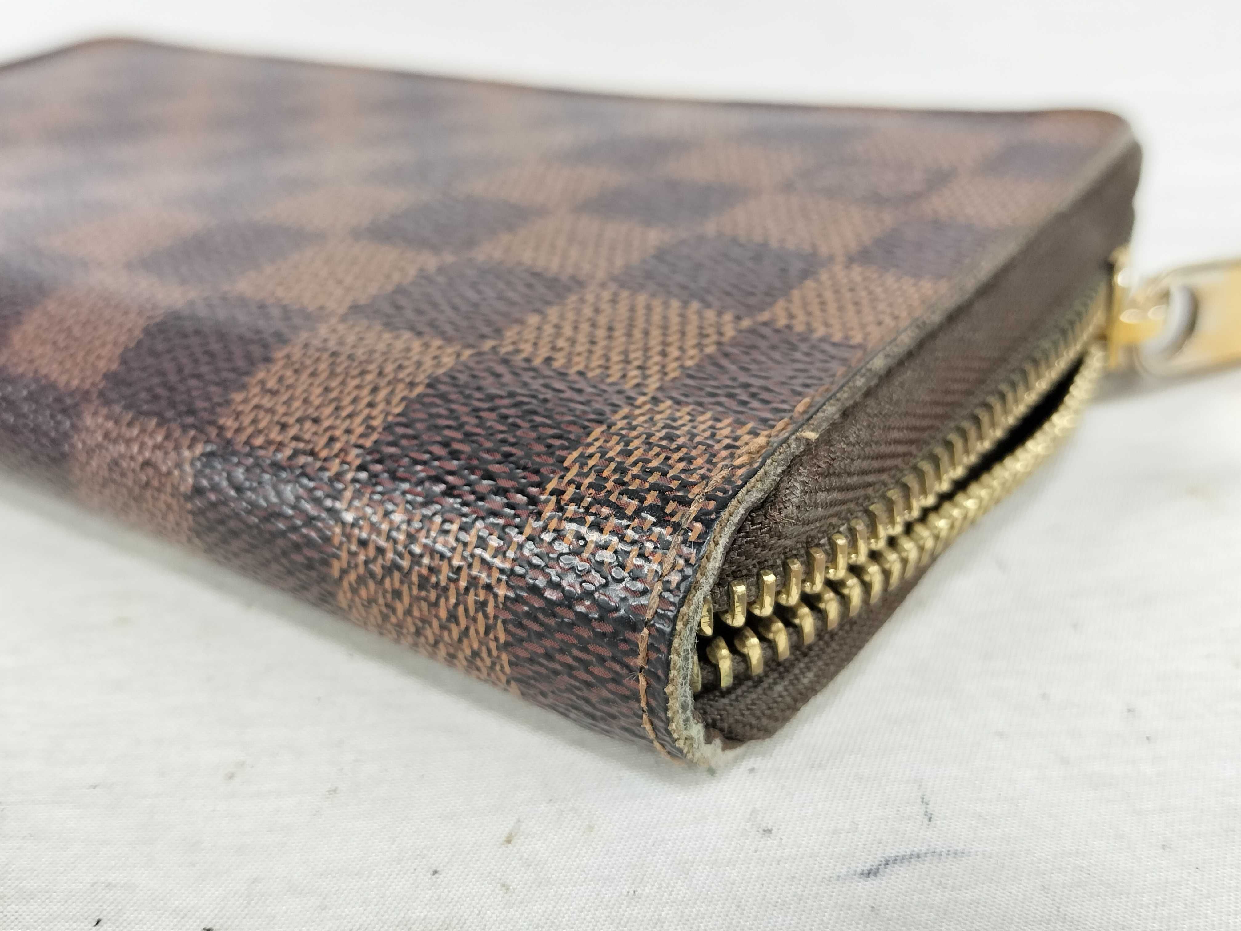 Damier Ebene Zippy Wallet Long Wallet Brown — view 4