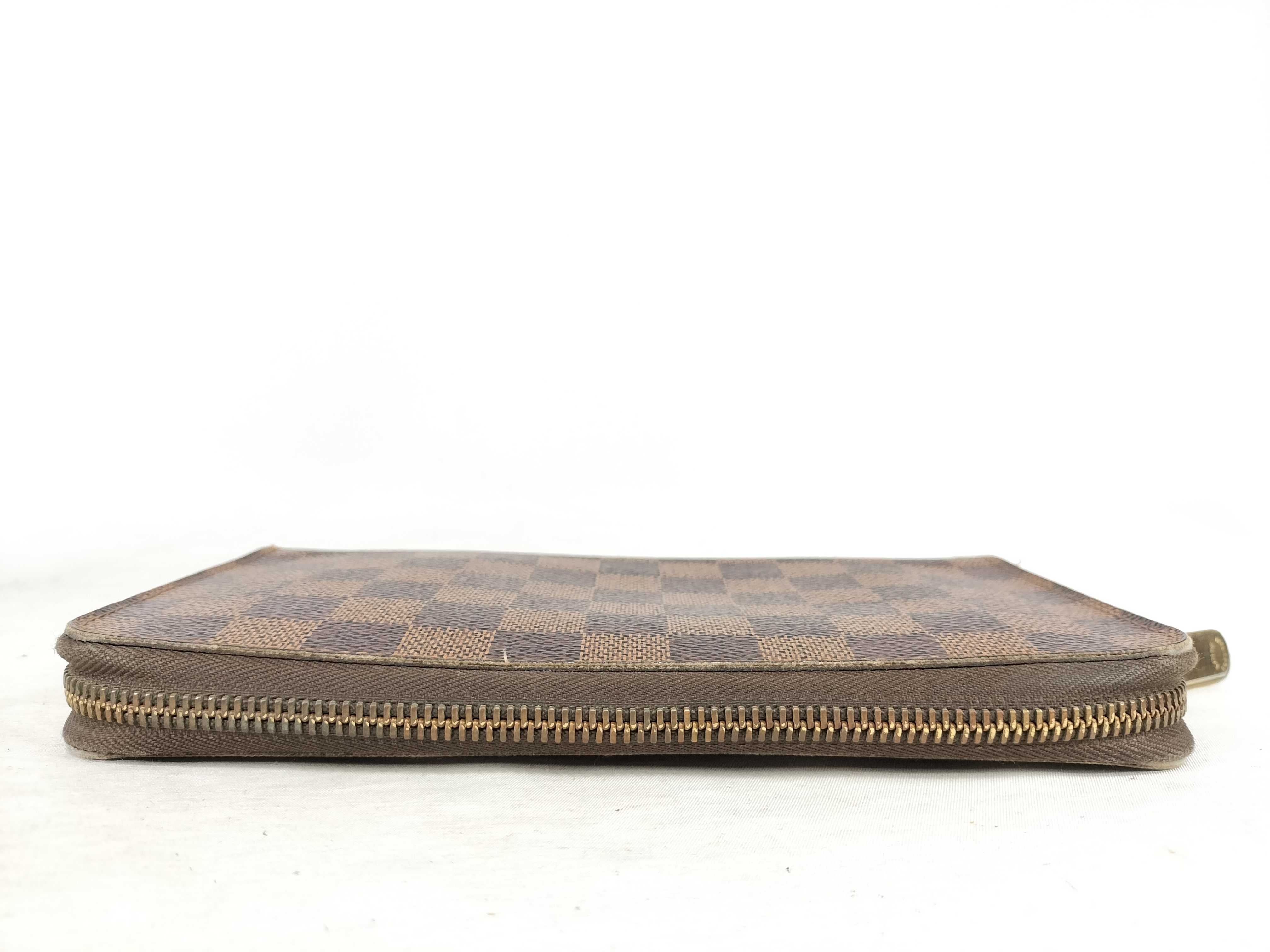 Damier Ebene Zippy Wallet Long Wallet Brown — view 6