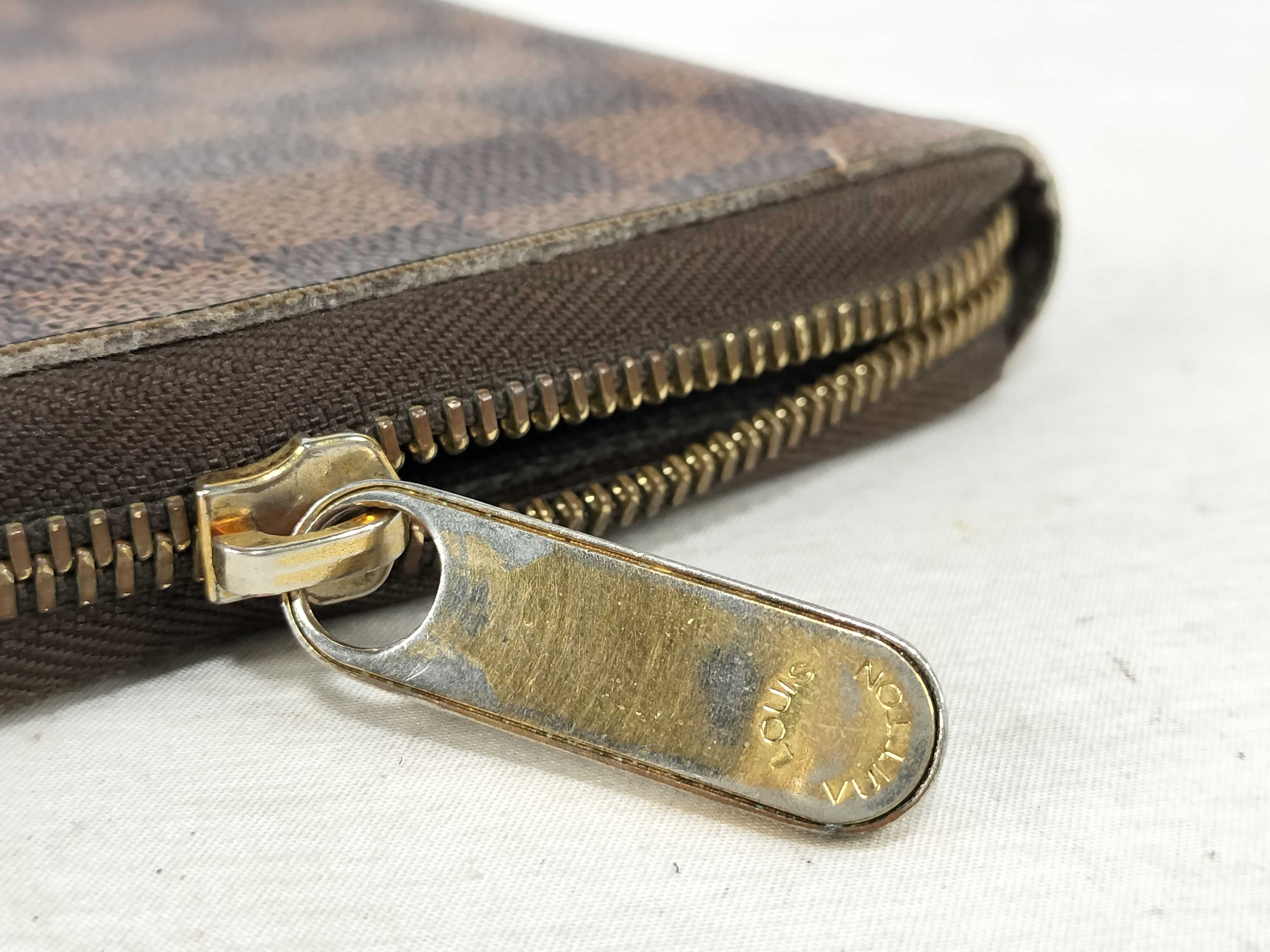 Damier Ebene Zippy Wallet Long Wallet Brown — view 7