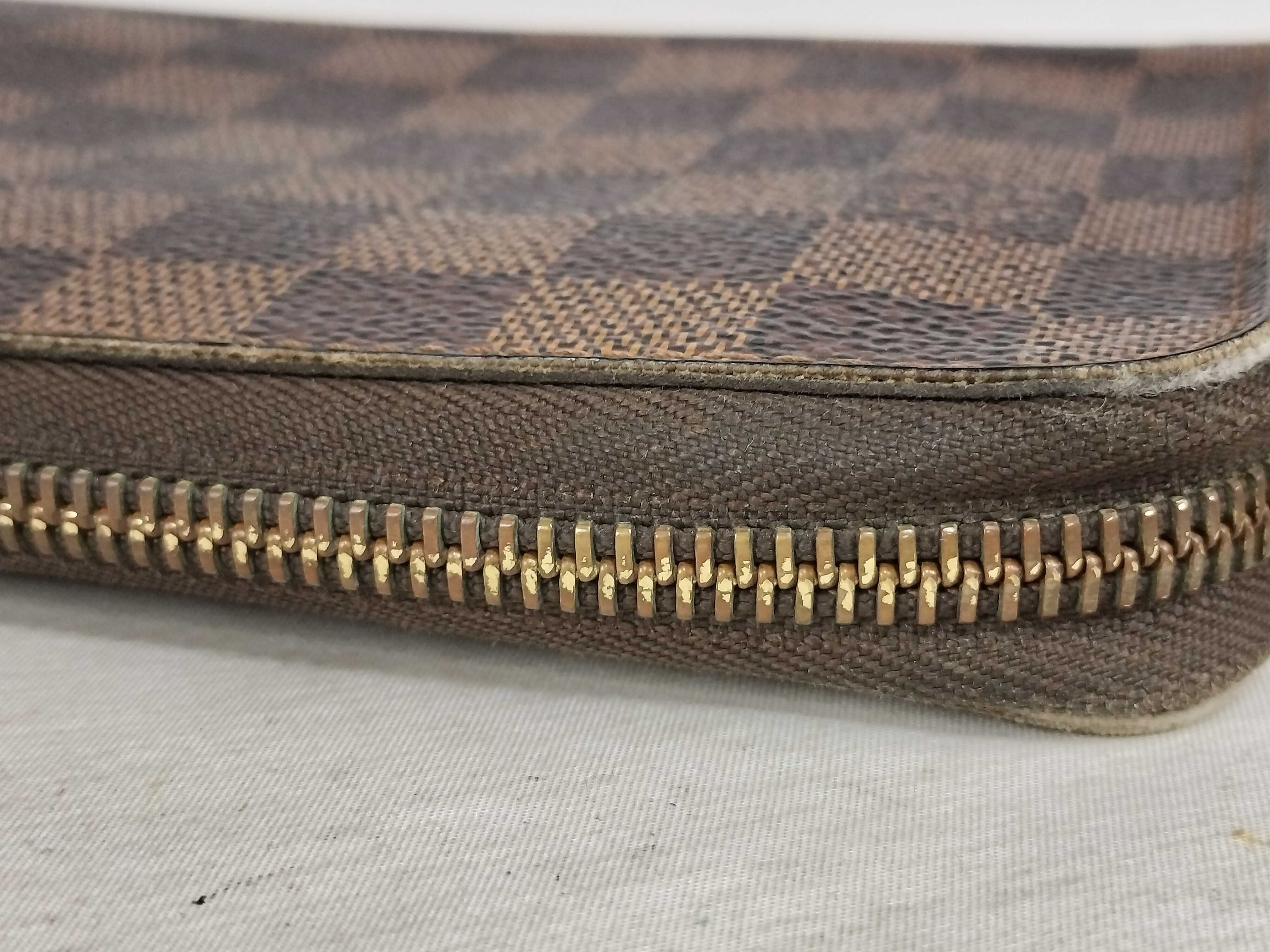 Damier Ebene Zippy Wallet Long Wallet Brown — view 8