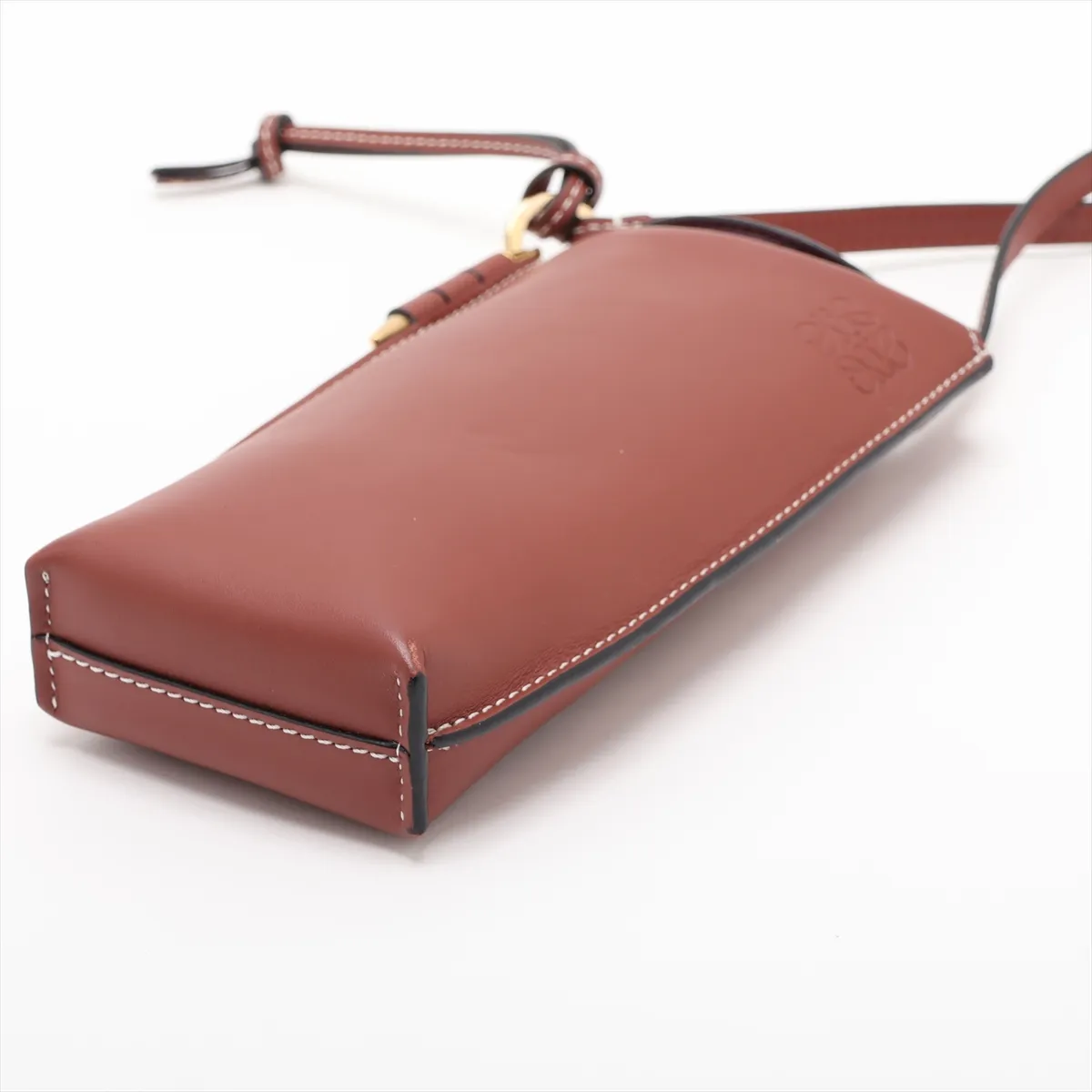 Gate Pocket Leather Shoulder Bag, Brown — view 3