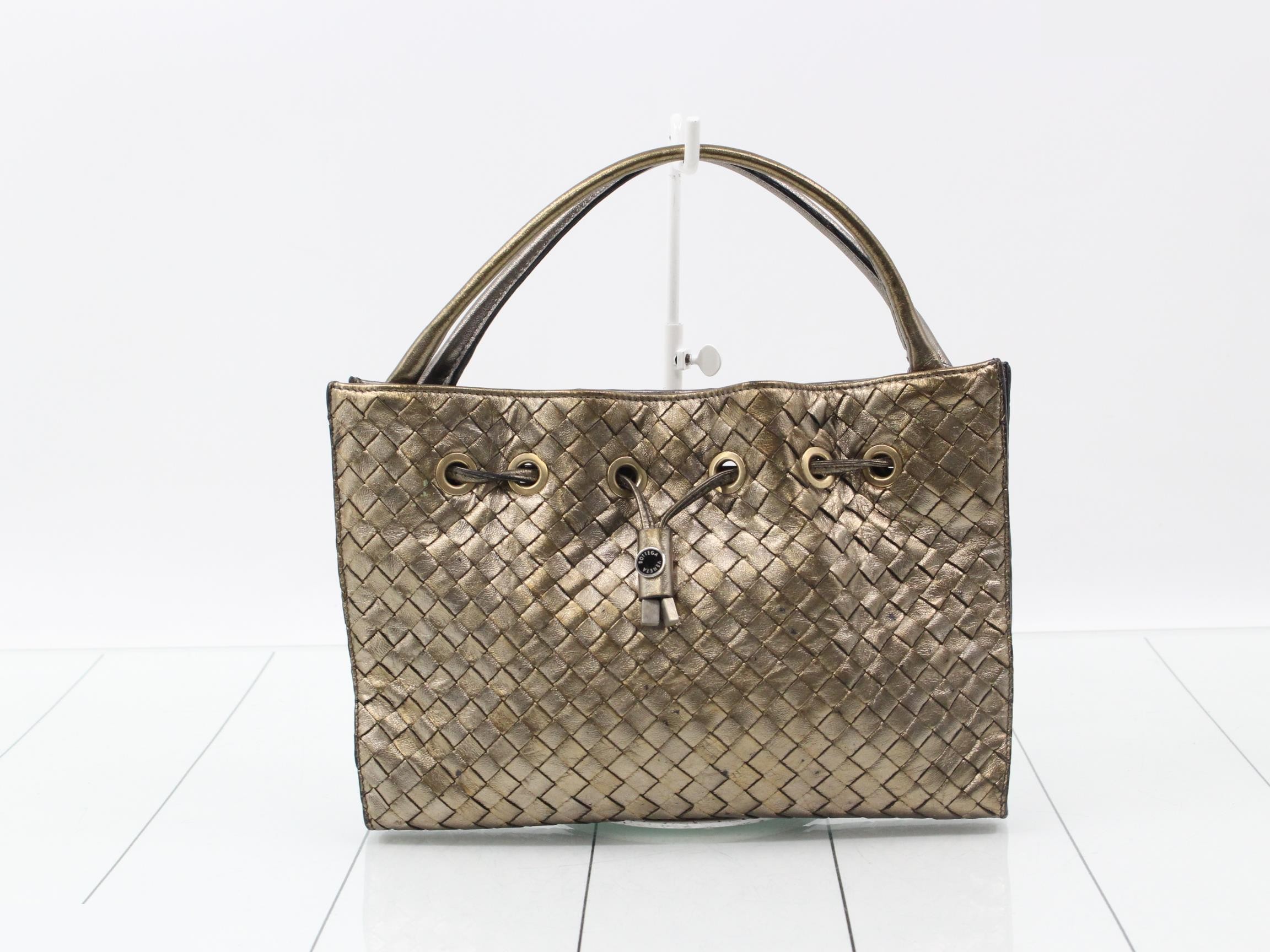 Intrecciato drawstring bag (handbag)