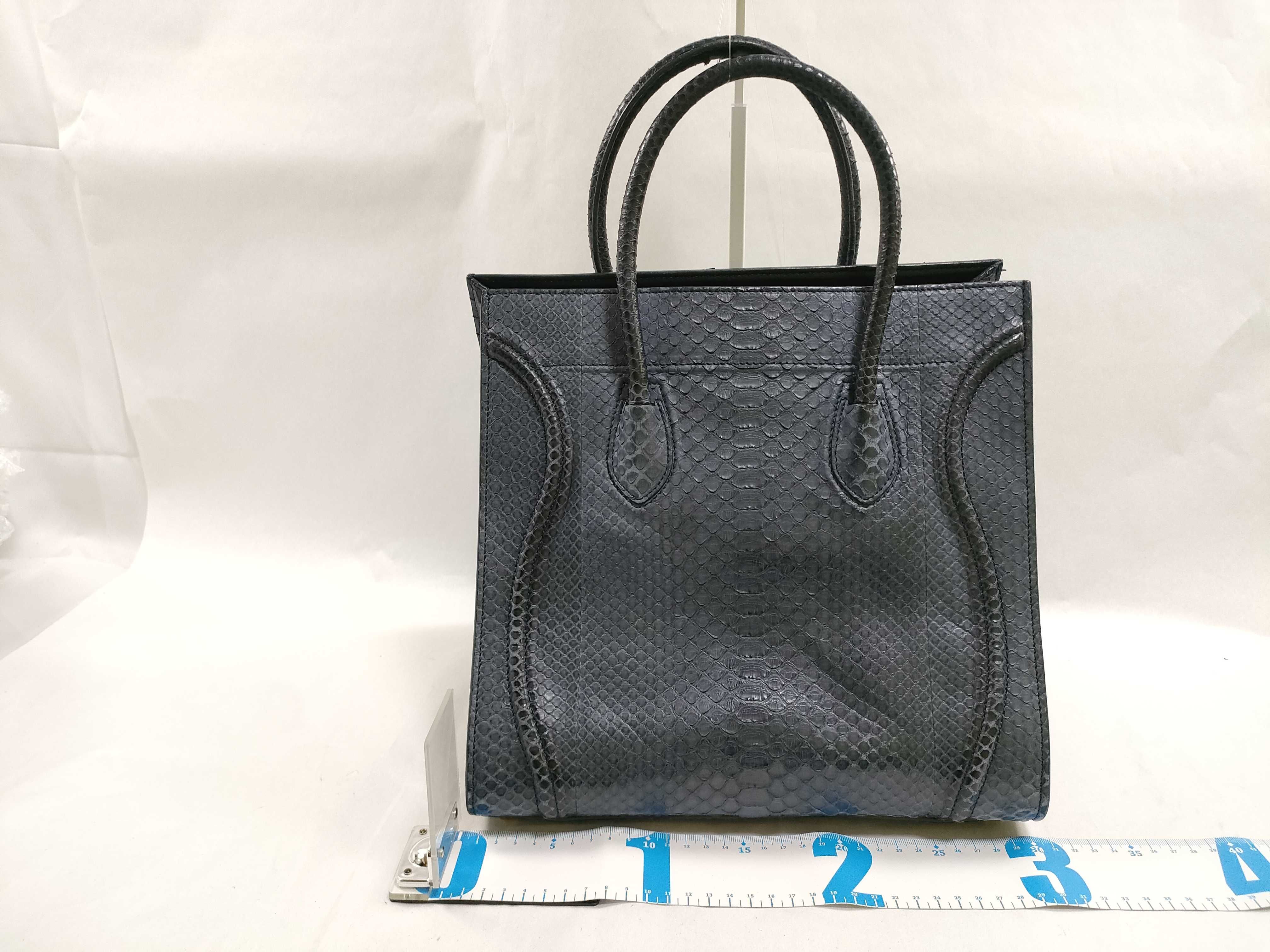 Luggage Nano Shopper Python 2-Way Handbag, Gray — view 2