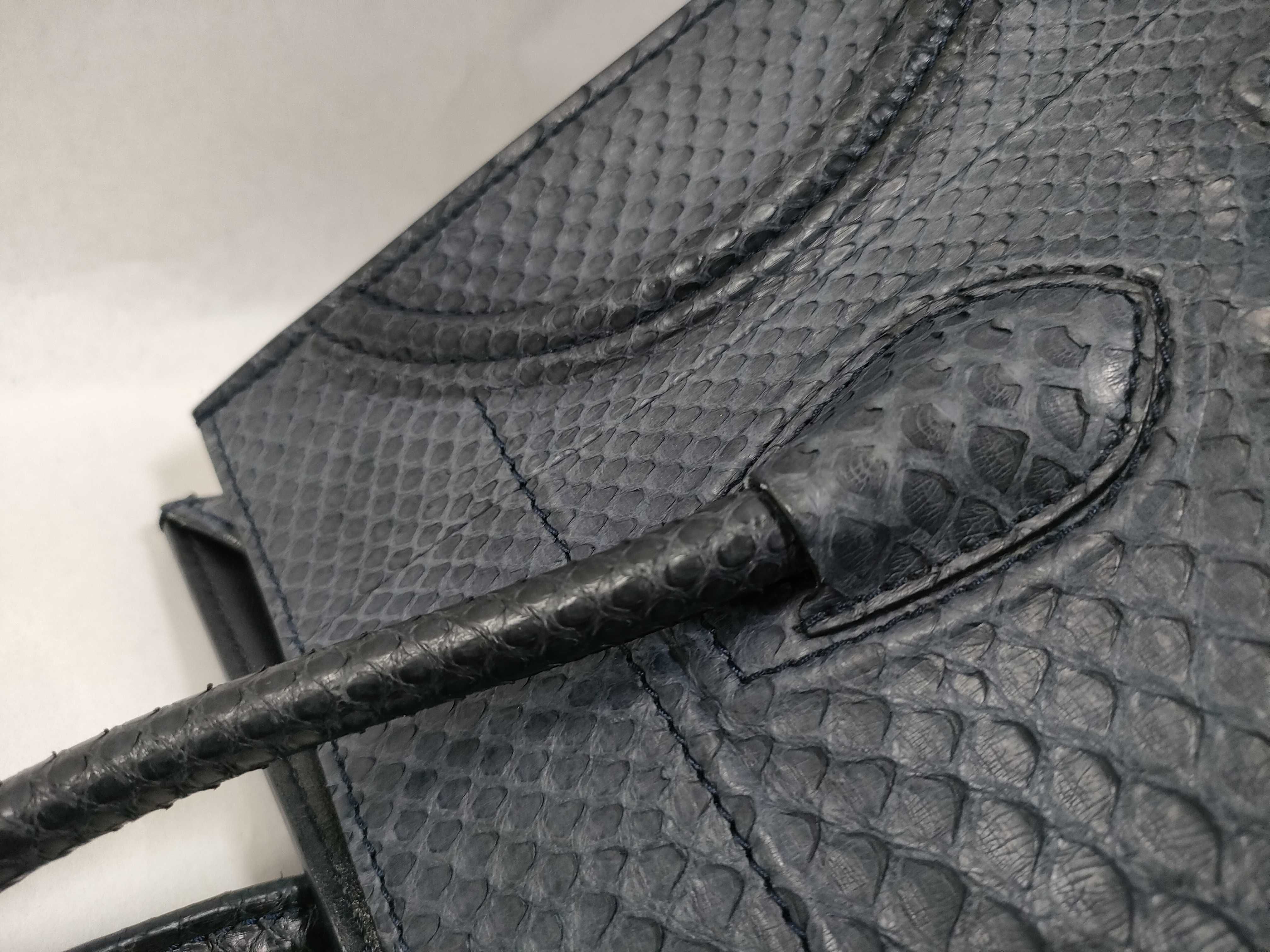 Luggage Nano Shopper Python 2-Way Handbag, Gray — view 5