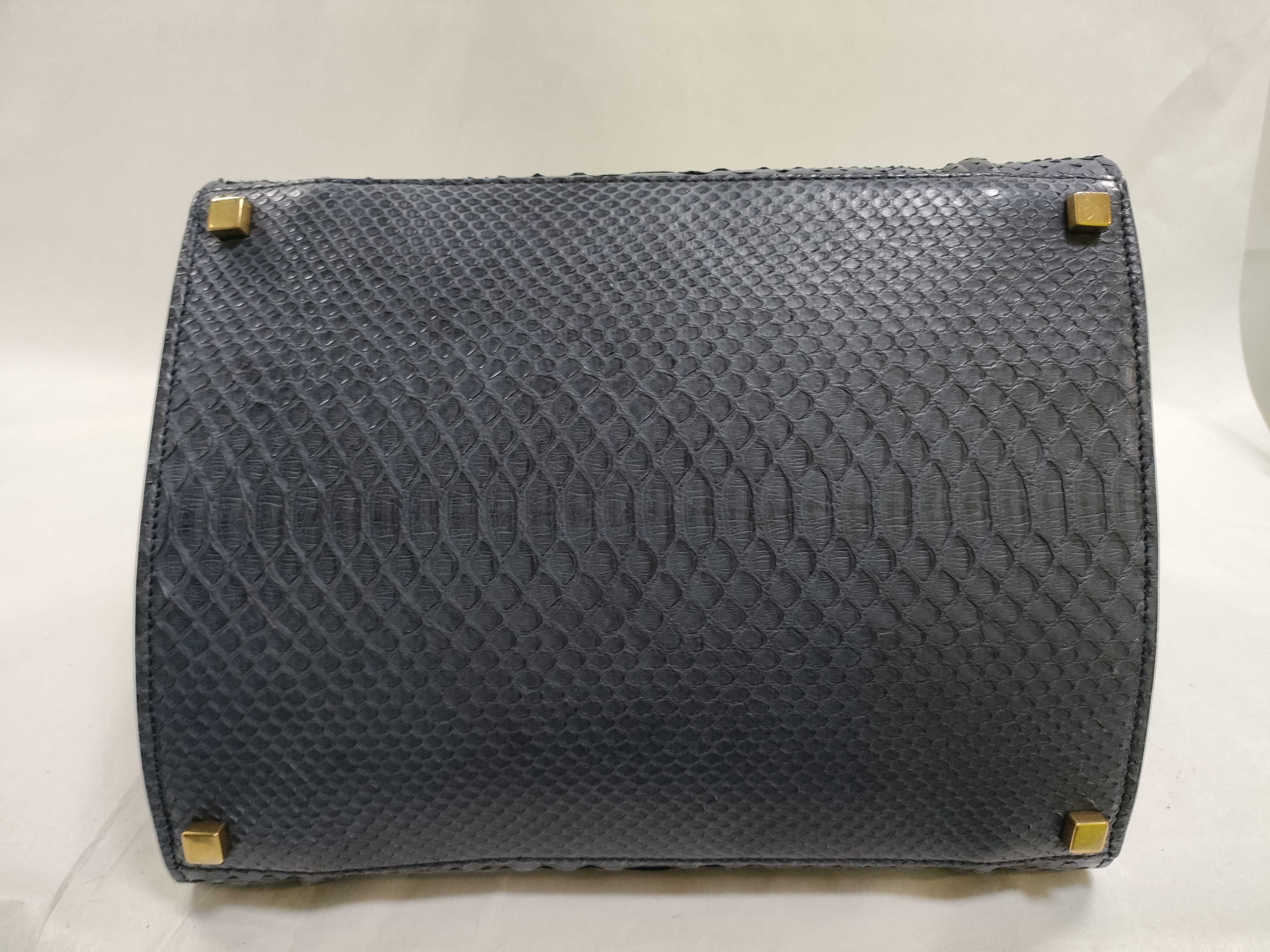 Luggage Nano Shopper Python 2-Way Handbag, Gray — view 7
