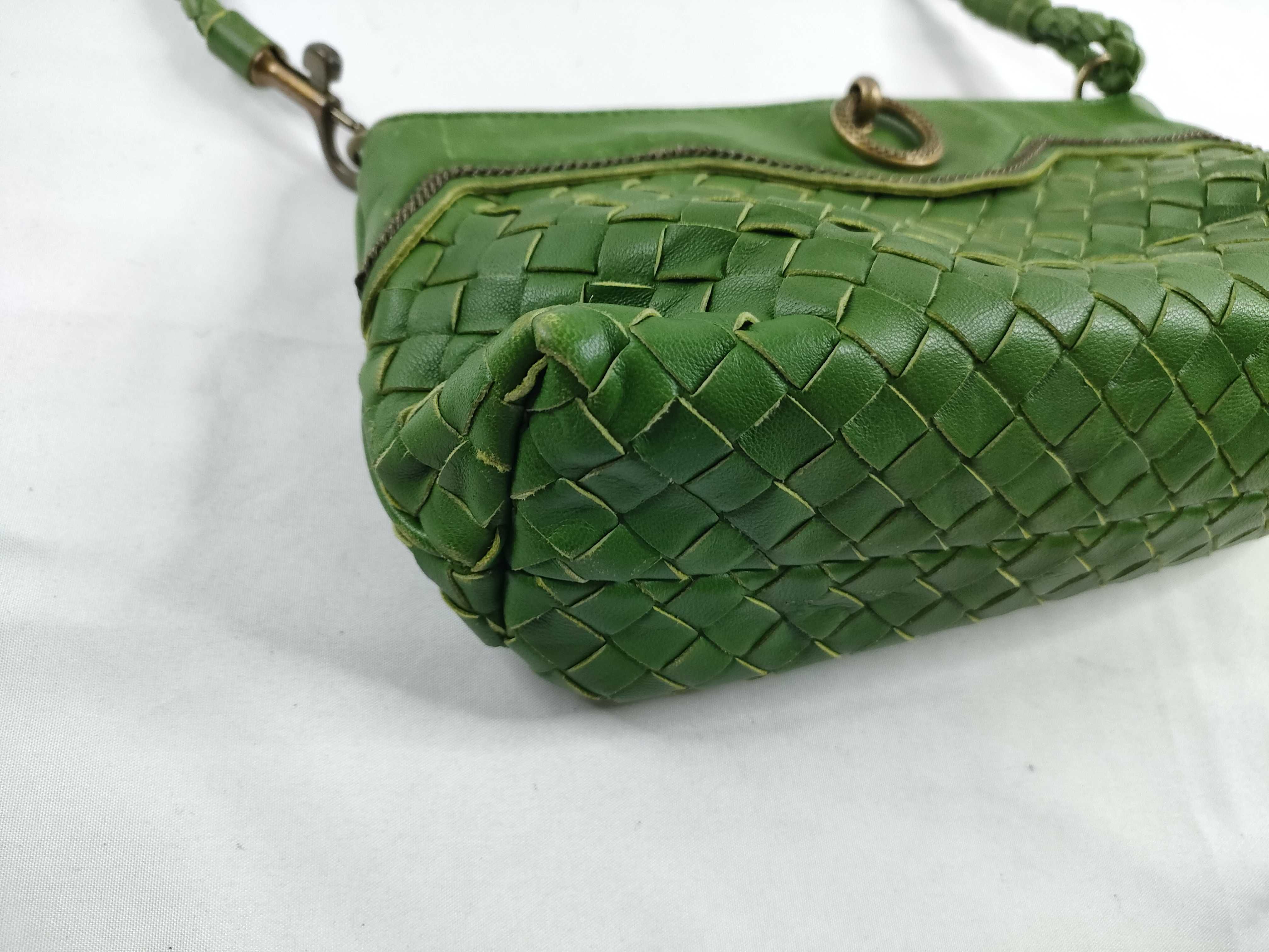 Intrecciato Handbag One Shoulder Bag Intrecciato Green 169861 Shoulder Bag — view 3