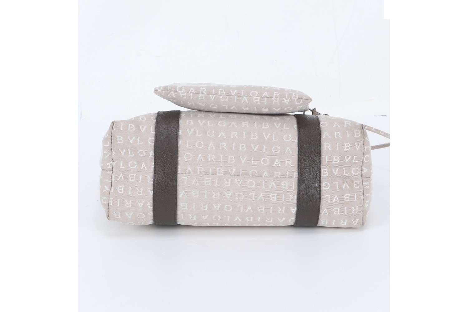 Logo Mania Leather Tote Bag with Pouch — view 6