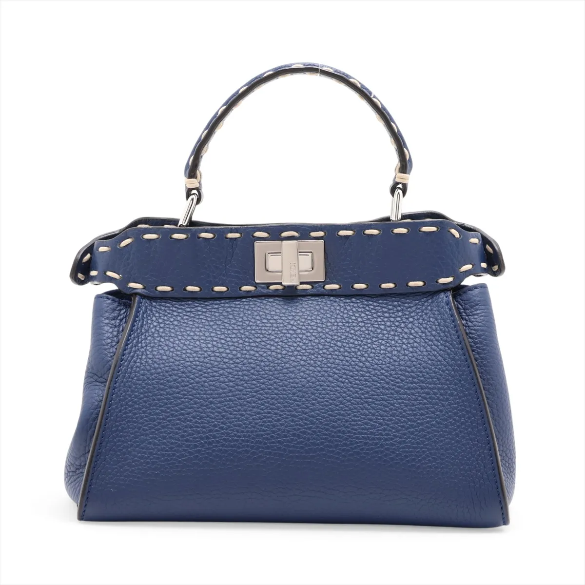 Selleria Mini Peekaboo Leather 2-Way Handbag, Blue 8BN244 — view 2