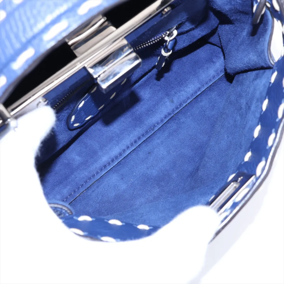 Selleria Mini Peekaboo Leather 2-Way Handbag, Blue 8BN244 — view 8