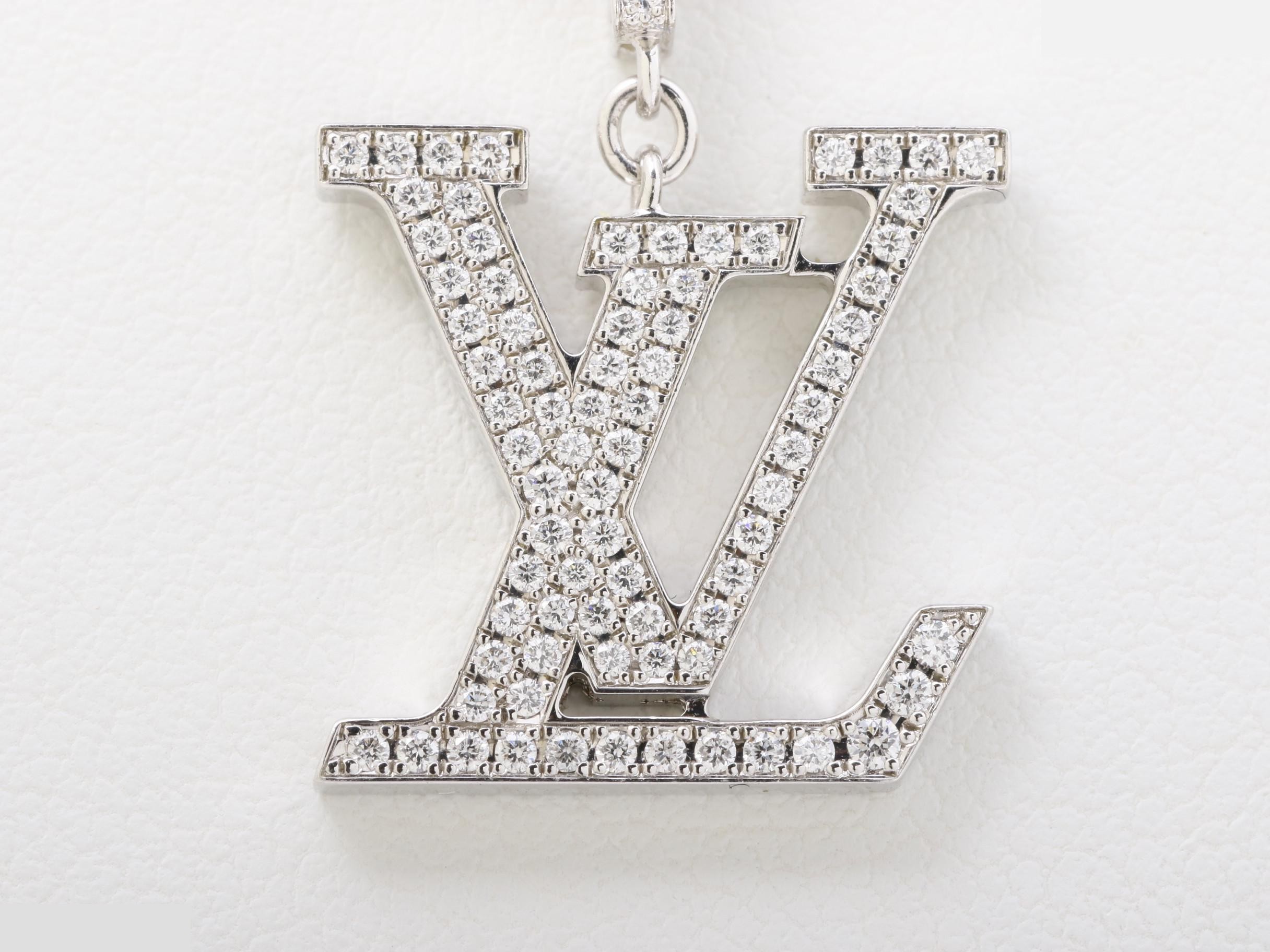 750WG Pendant GM, LV full diamond, 10.7g, chain approx. 55cm — view 2