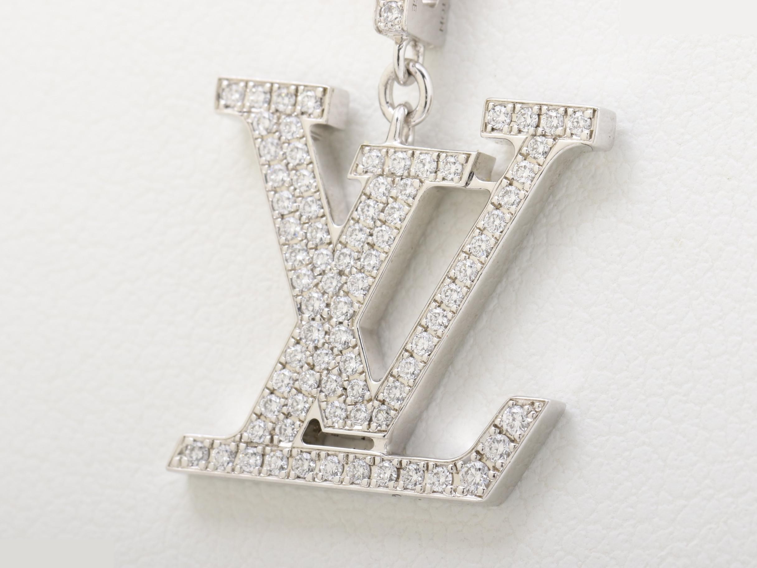 750WG Pendant GM, LV full diamond, 10.7g, chain approx. 55cm — view 3