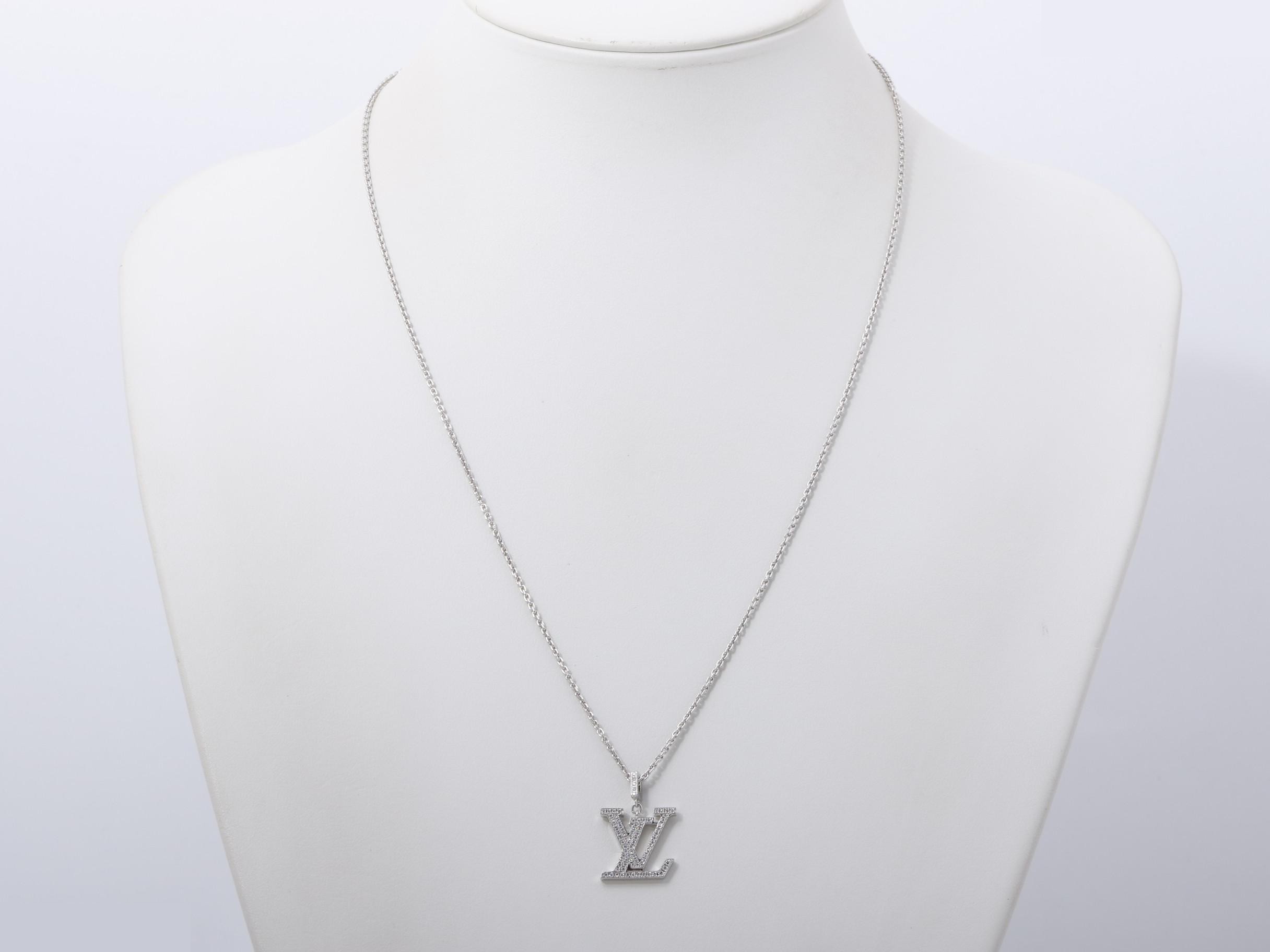 750WG Pendant GM, LV full diamond, 10.7g, chain approx. 55cm — view 6