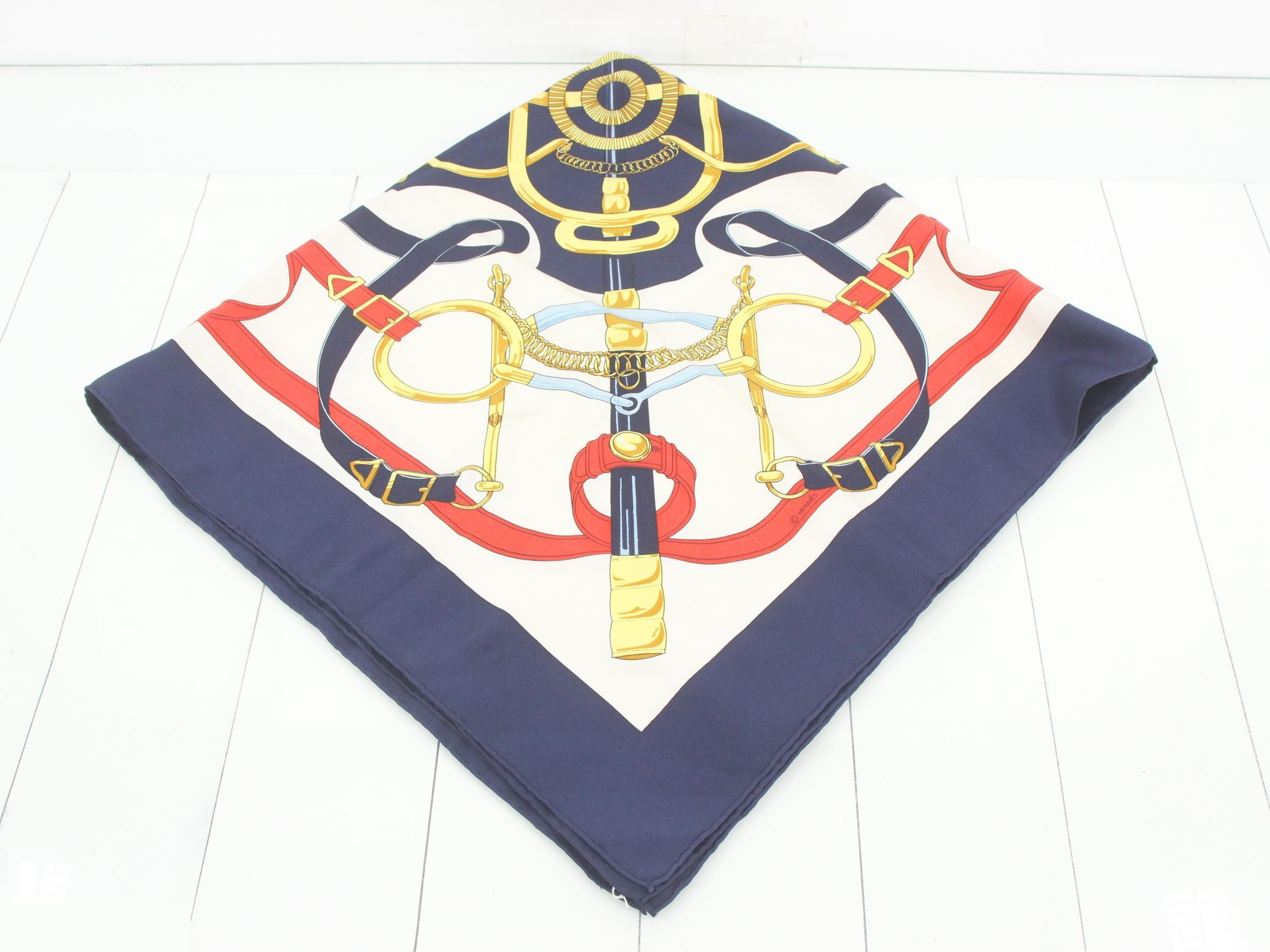 Carre 90 Golden Spur Silk Scarf