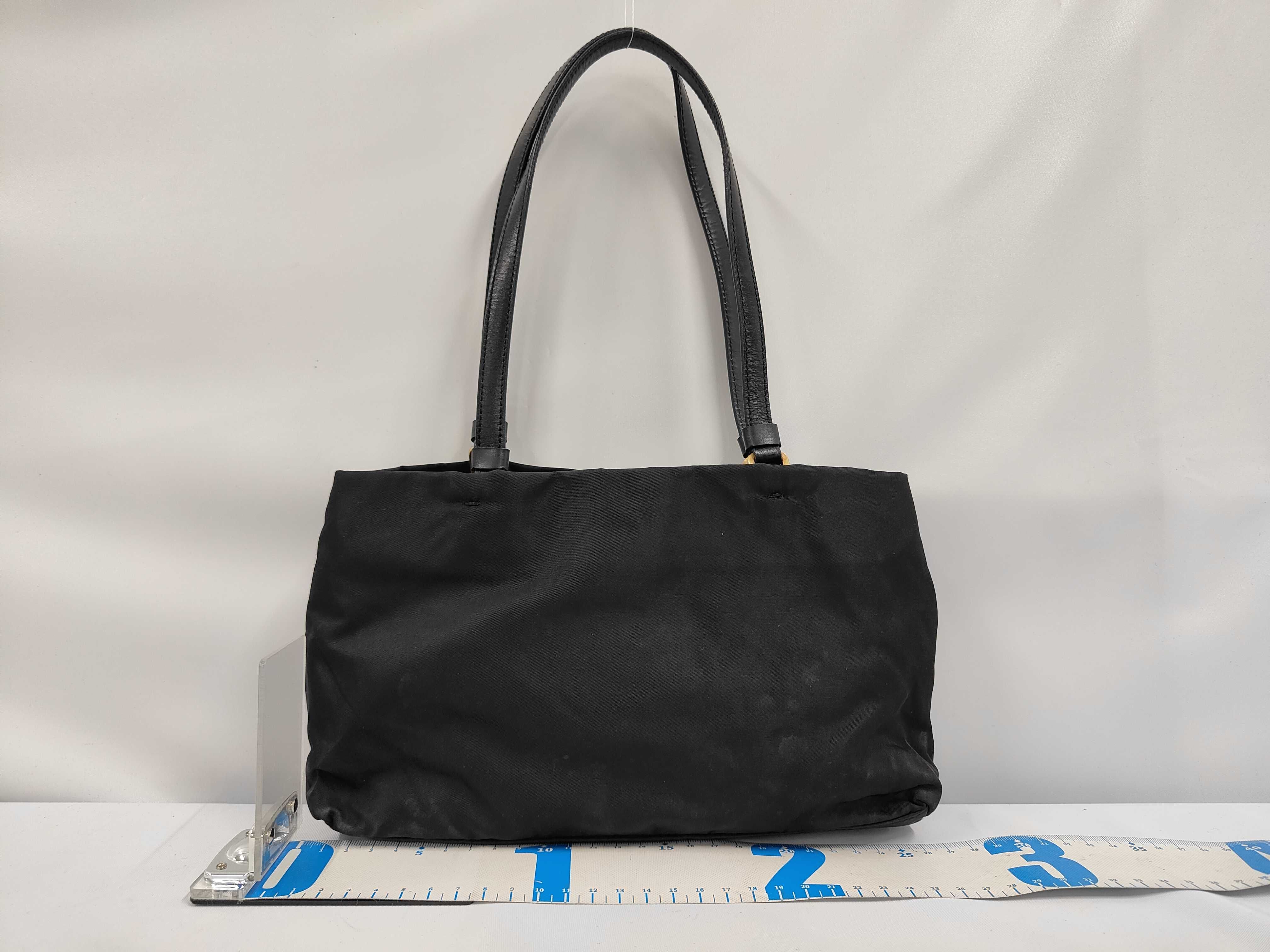 Nylon Handbag with Gold Hardware, Shoulder Bag — view 2