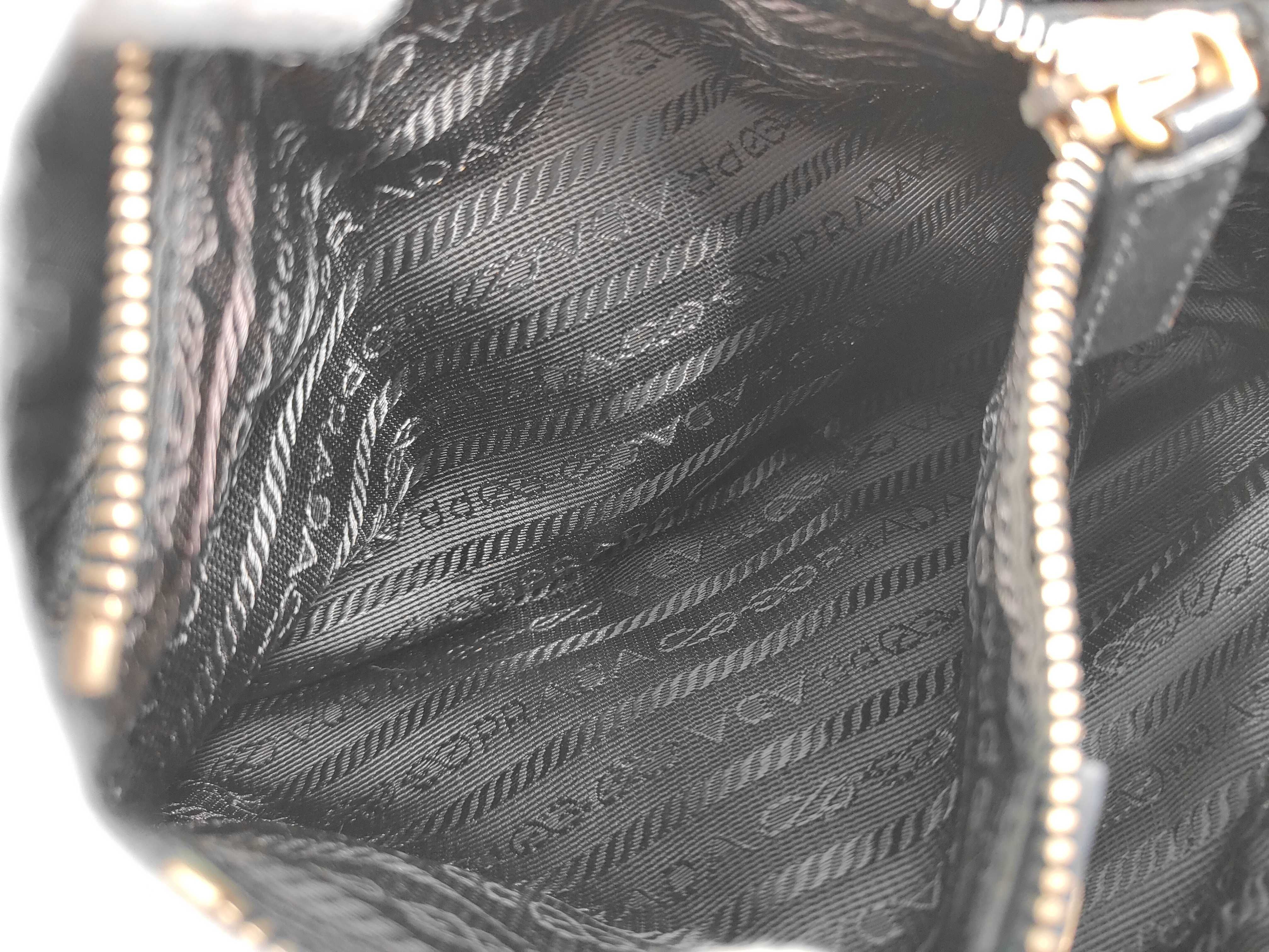 Nylon Handbag with Gold Hardware, Shoulder Bag — view 10