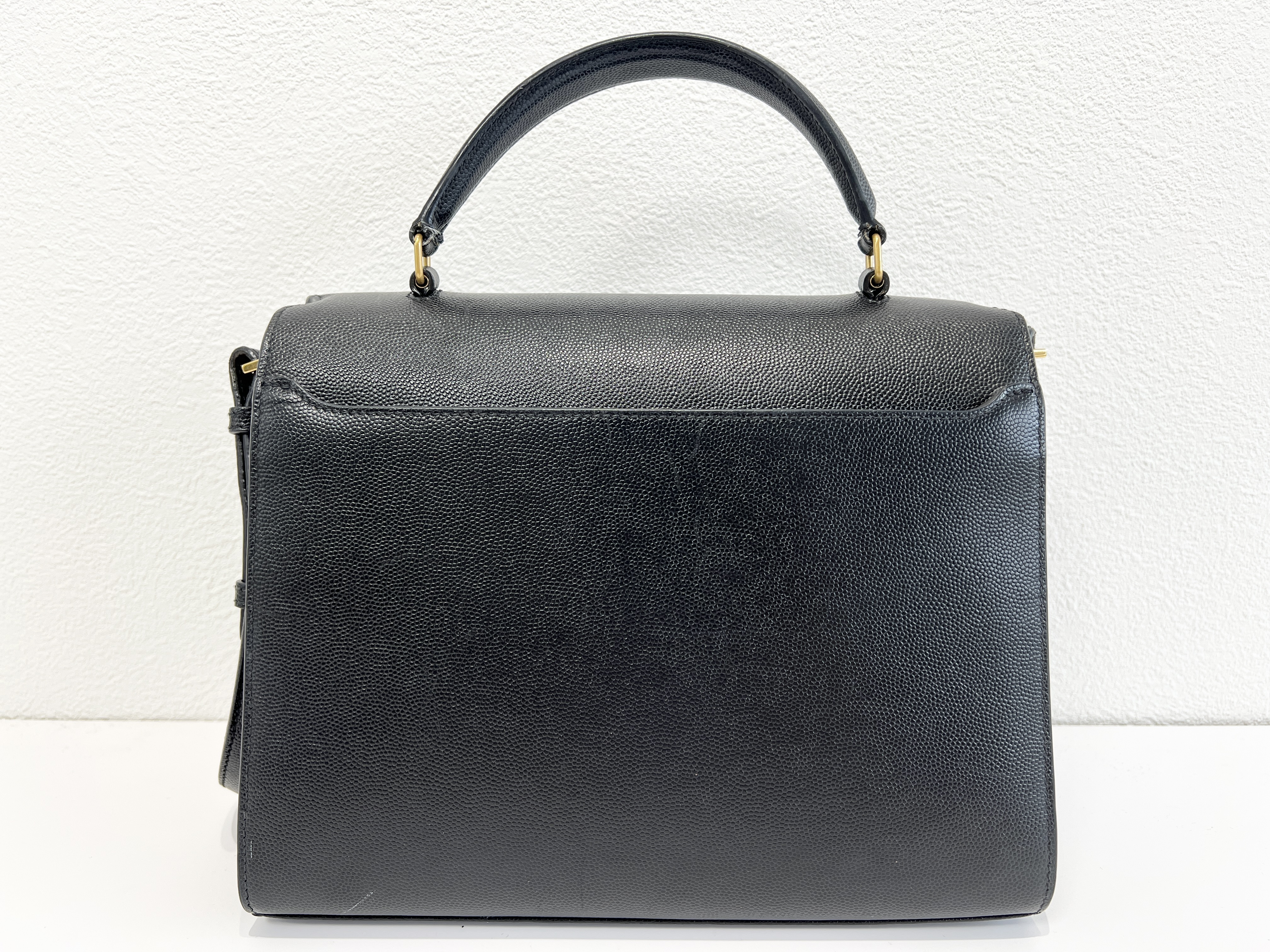 Cassandra Logo Top Handle Leather 2-Way Handbag — view 2