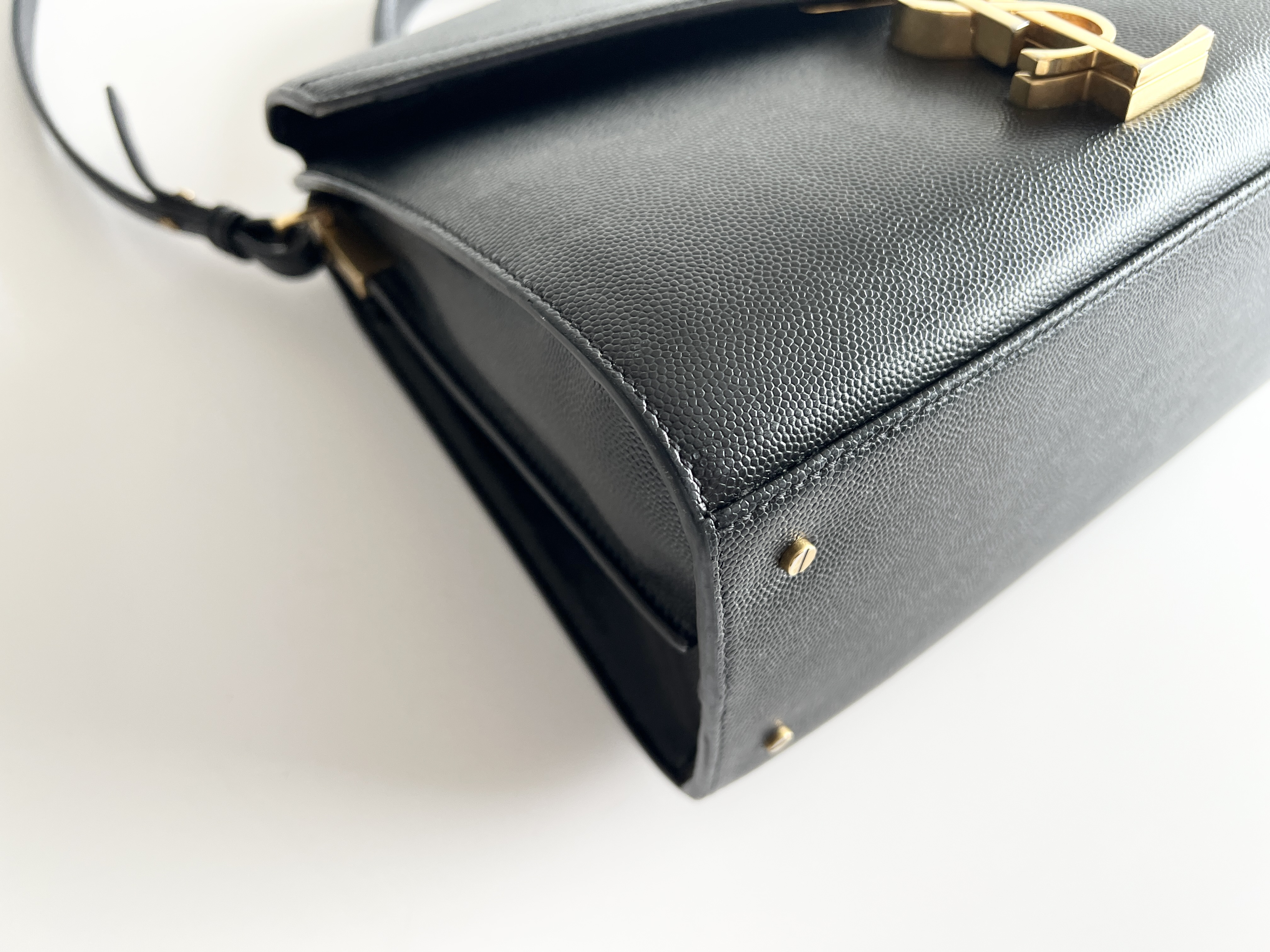Cassandra Logo Top Handle Leather 2-Way Handbag — view 12