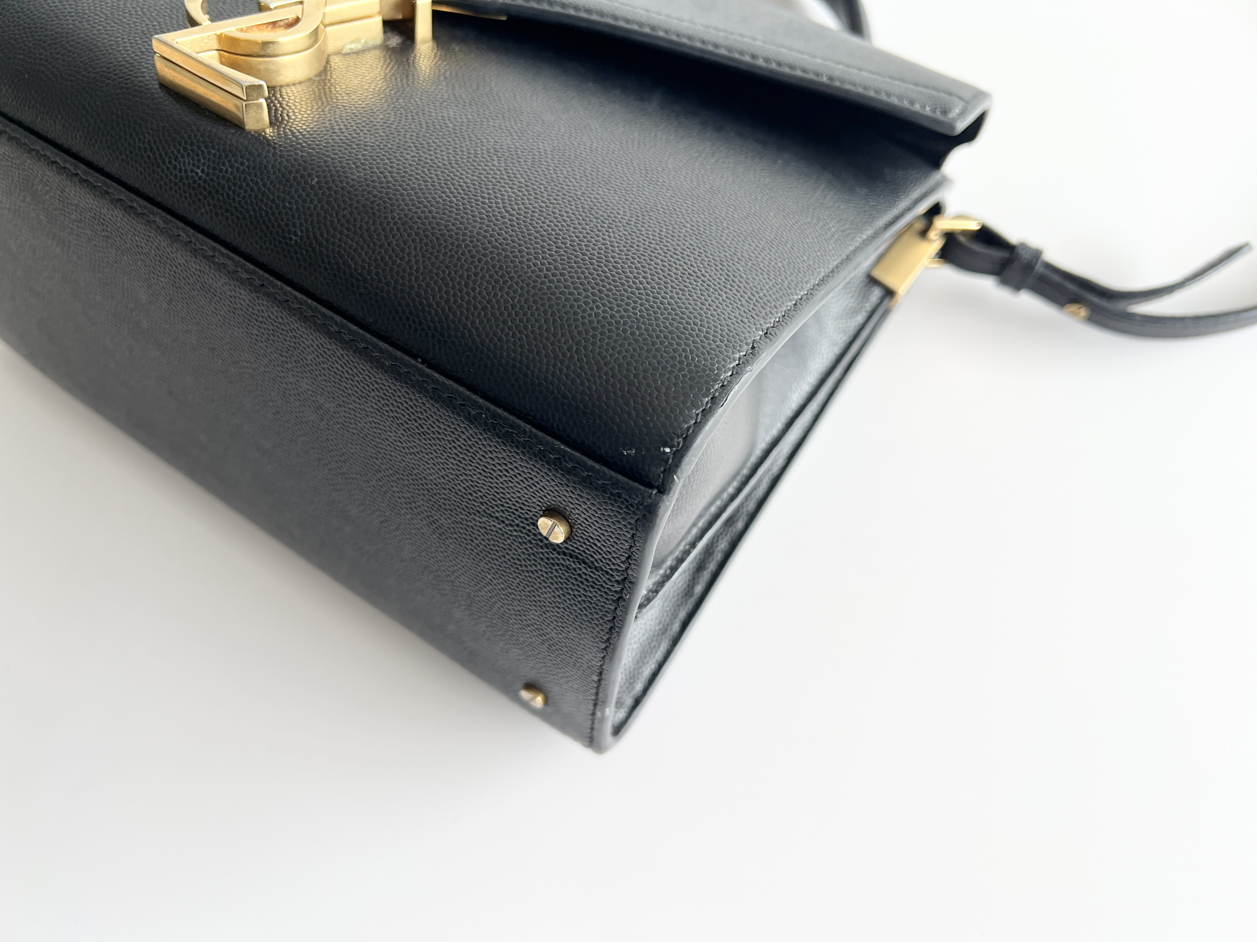 Cassandra Logo Top Handle Leather 2-Way Handbag — view 13