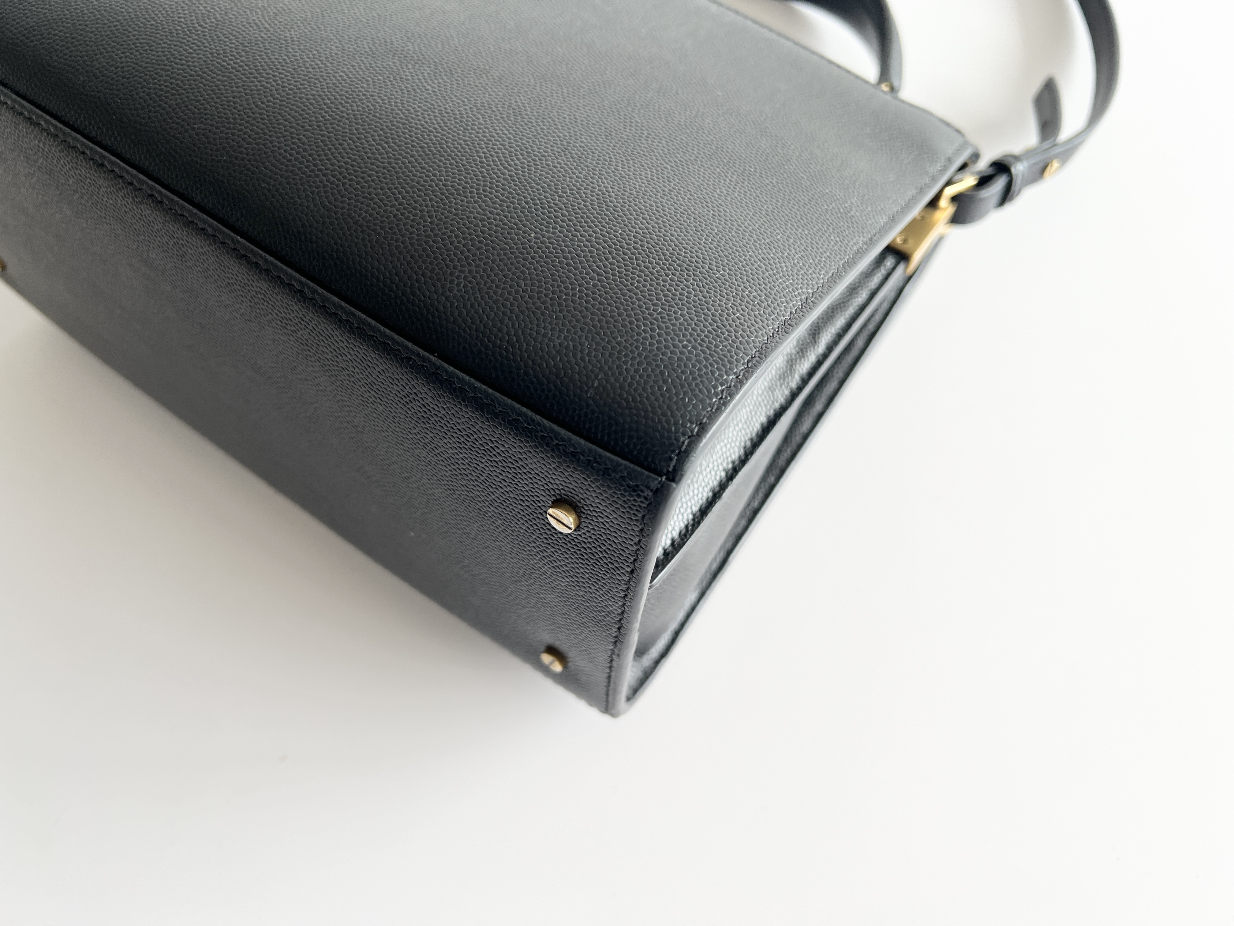 Cassandra Logo Top Handle Leather 2-Way Handbag — view 15