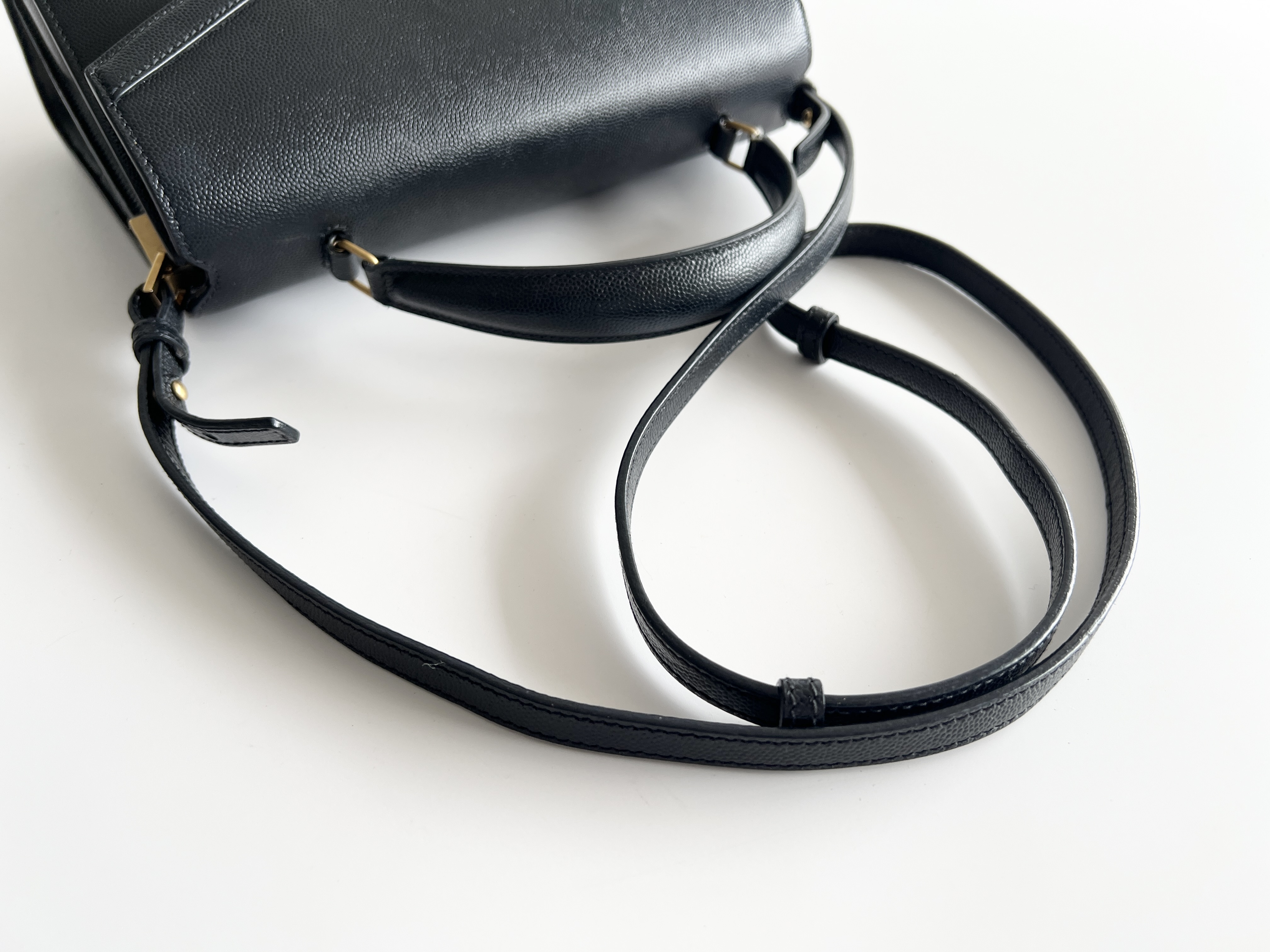 Cassandra Logo Top Handle Leather 2-Way Handbag — view 3