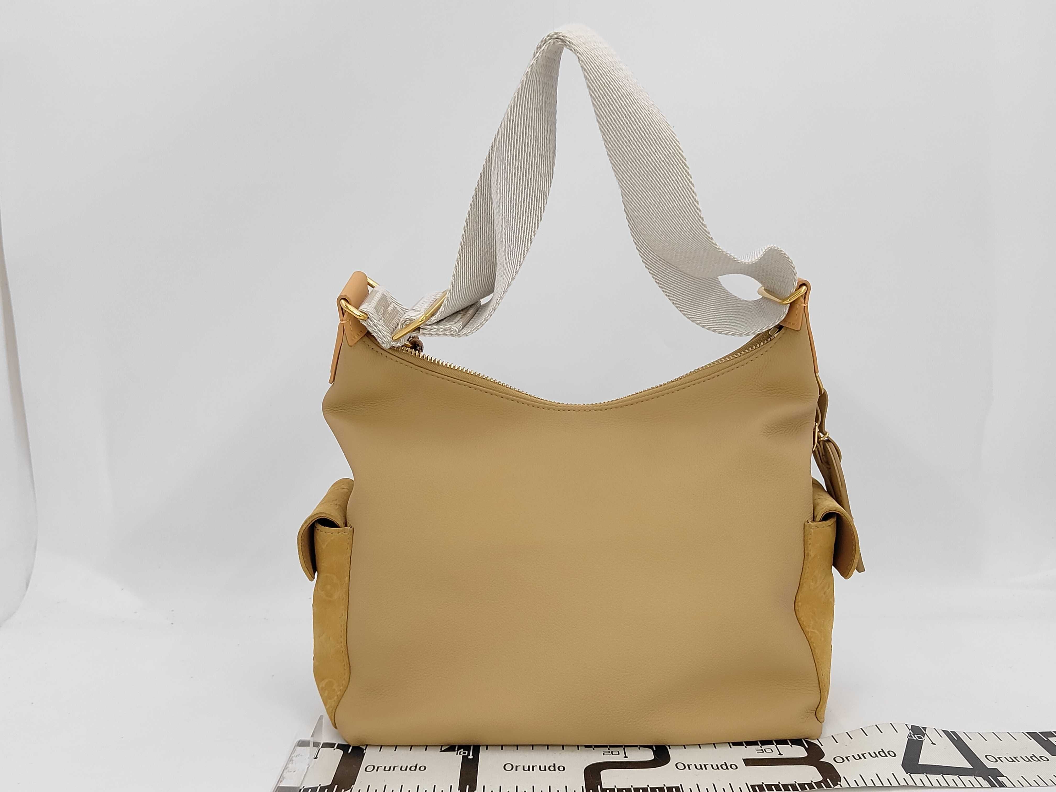 Hobo Cargo Monogram Calfskin Khaki M12697 RFID Shoulder Bag — view 2