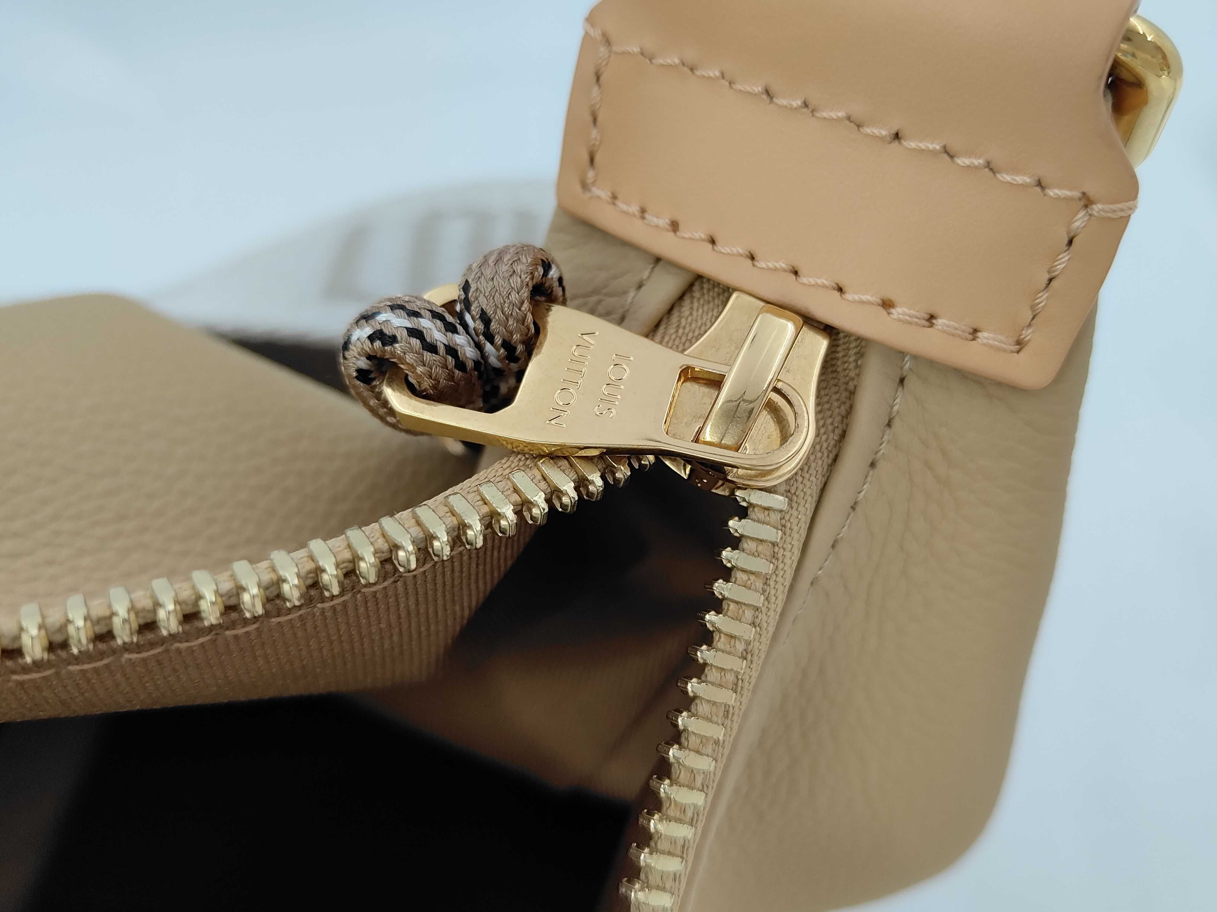 Hobo Cargo Monogram Calfskin Khaki M12697 RFID Shoulder Bag — view 10