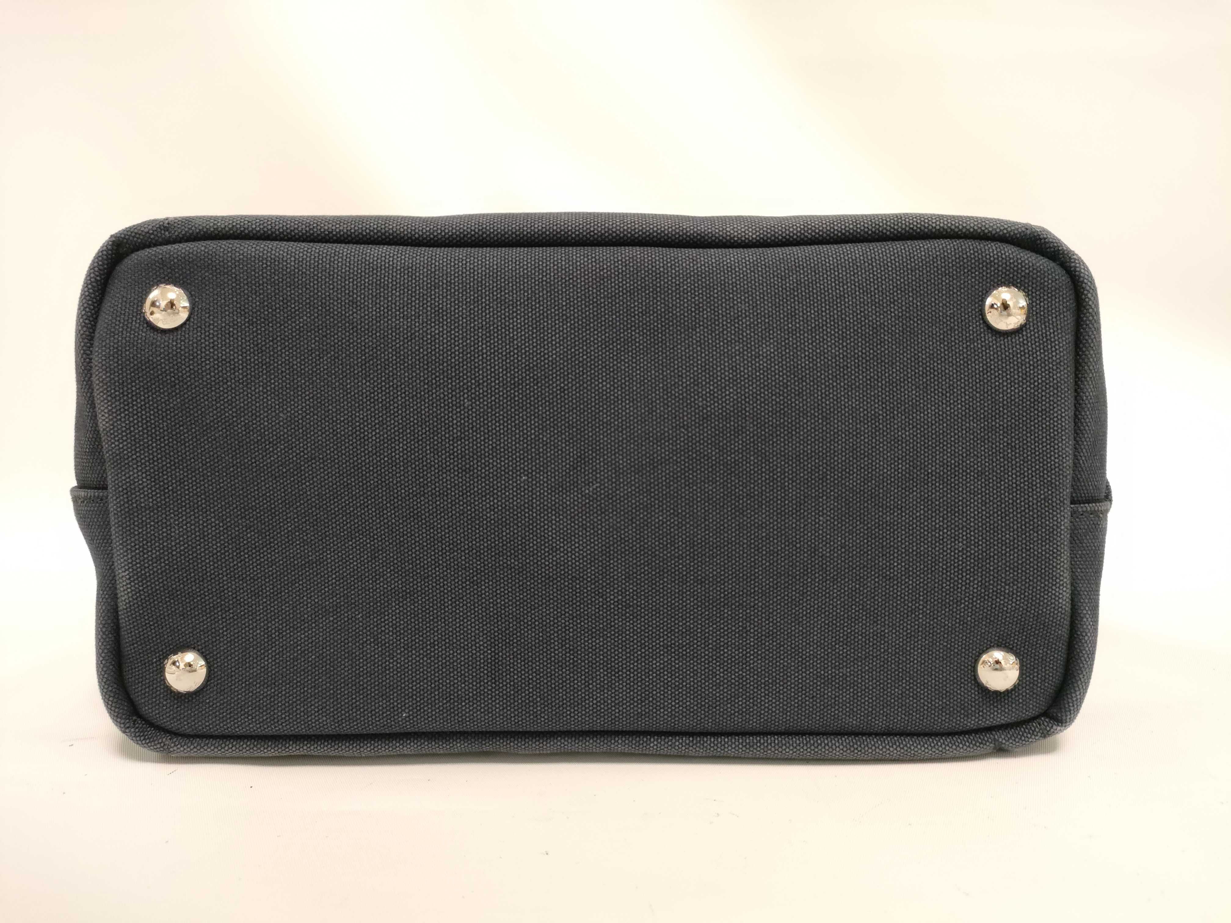 Canapa Canvas x Leather 2-Way Handbag, Navy, 1BG439 (Handbag) — view 3
