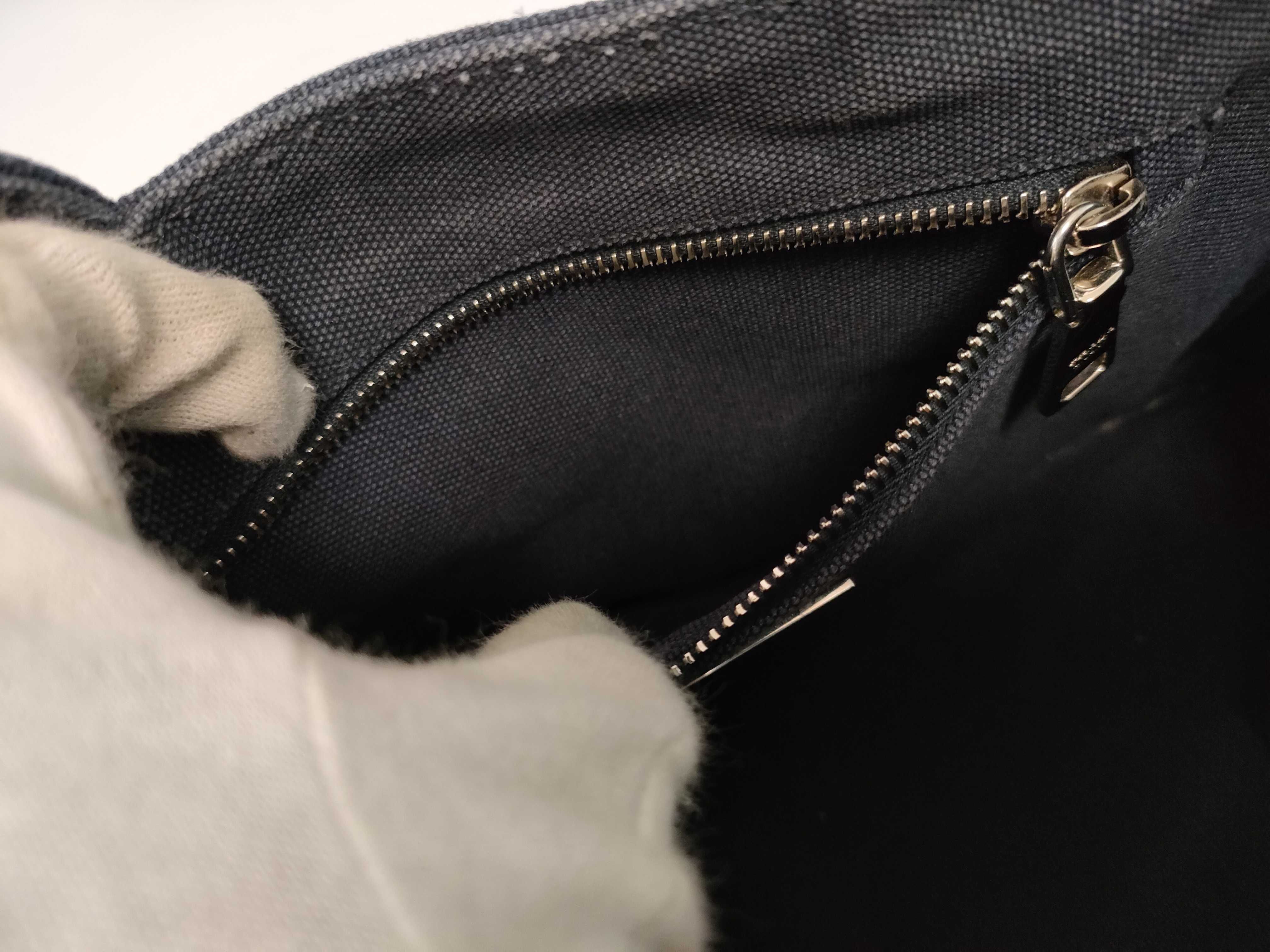 Canapa Canvas x Leather 2-Way Handbag, Navy, 1BG439 (Handbag) — view 9