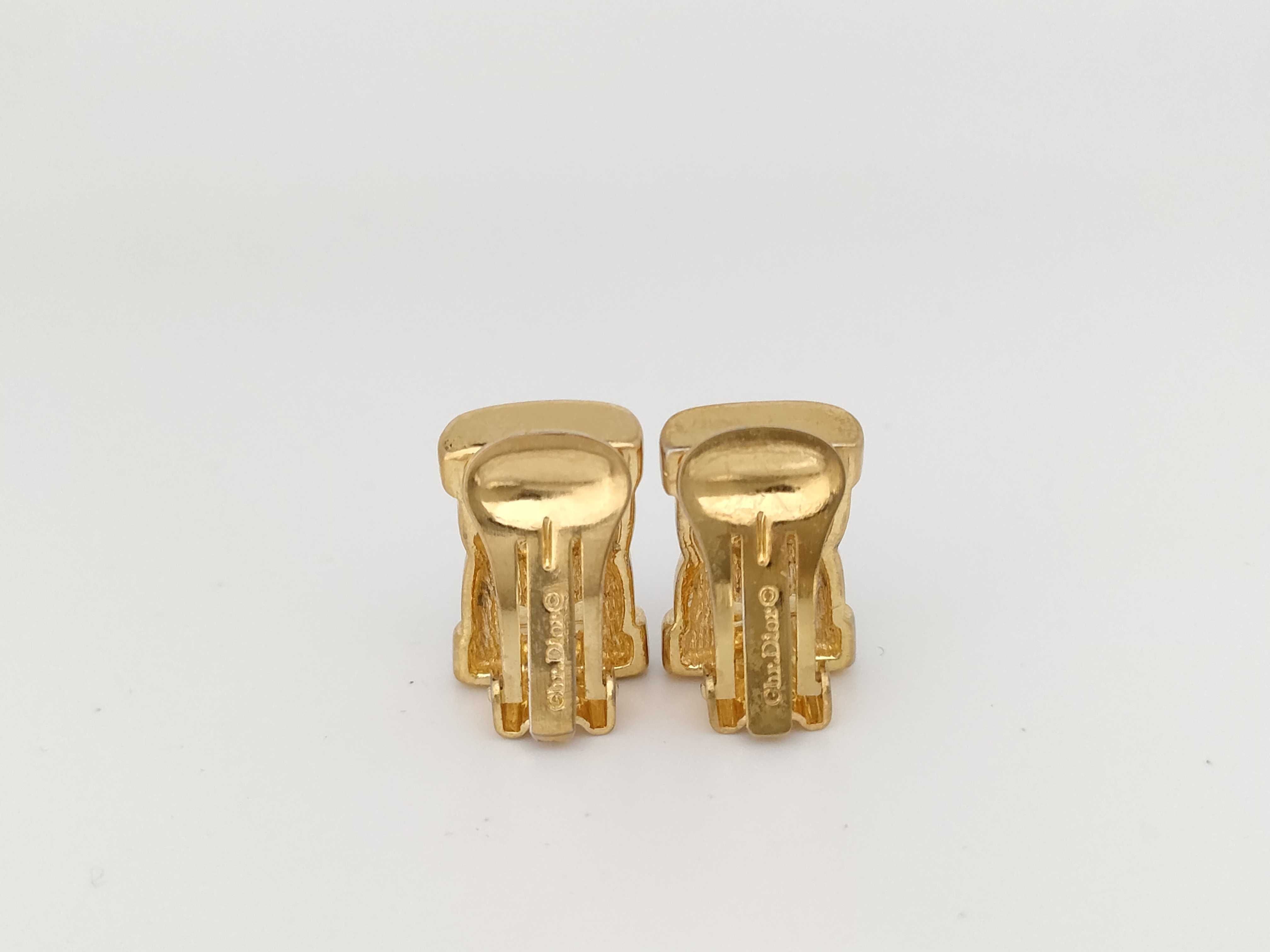 Rhinestone Gold Earrings — view 2