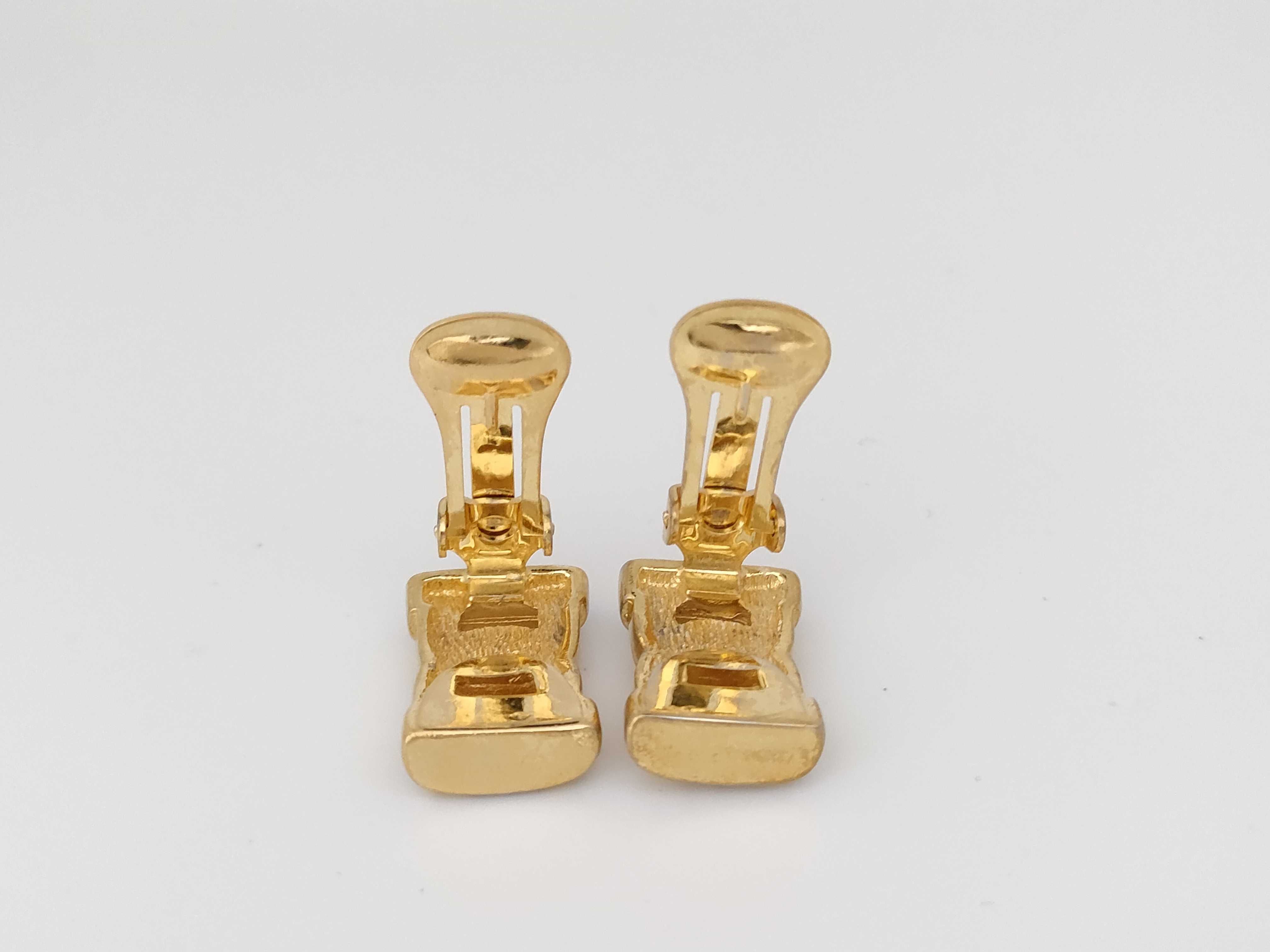 Rhinestone Gold Earrings — view 5