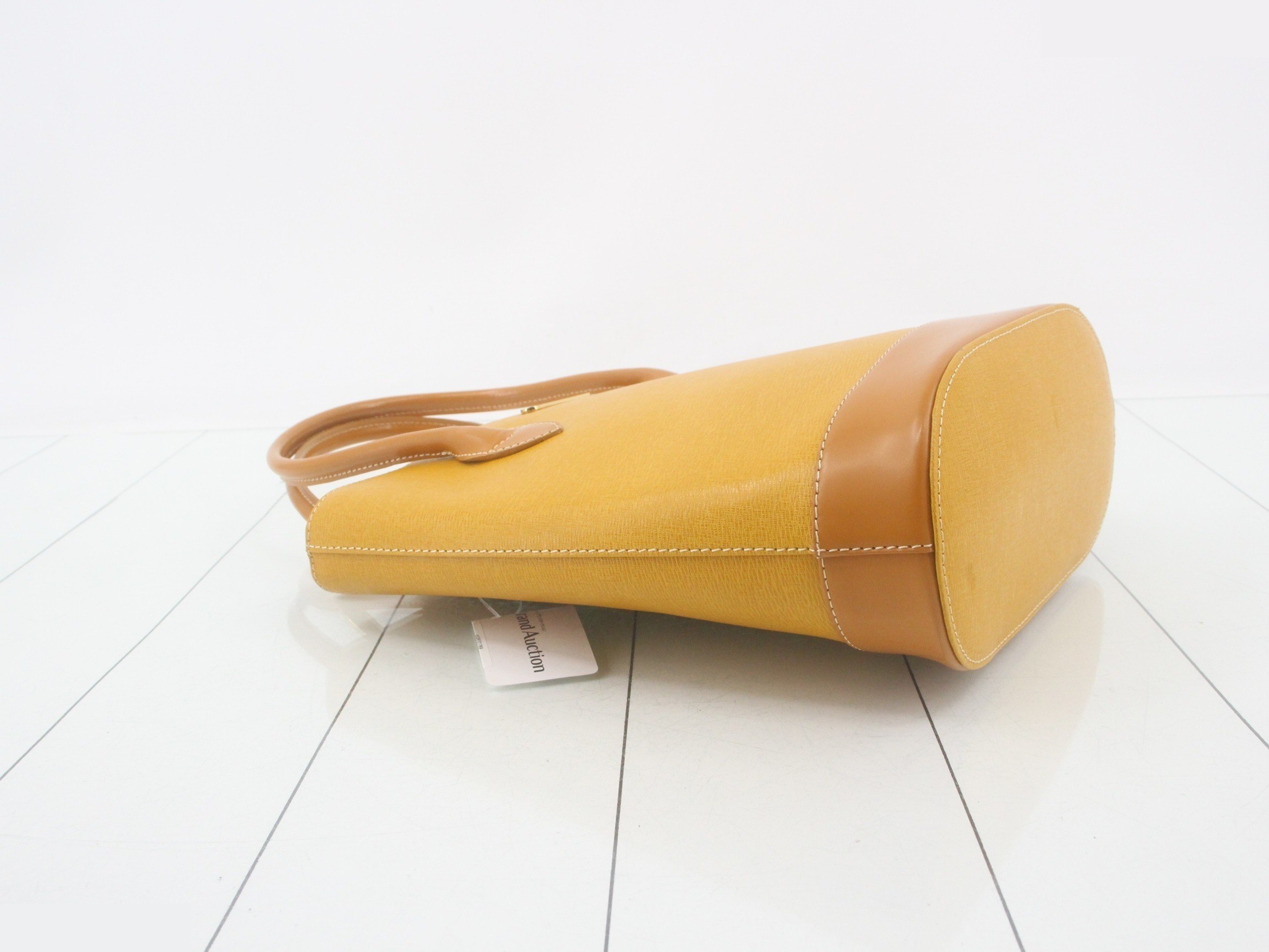 Leather handbag, yellow — view 5