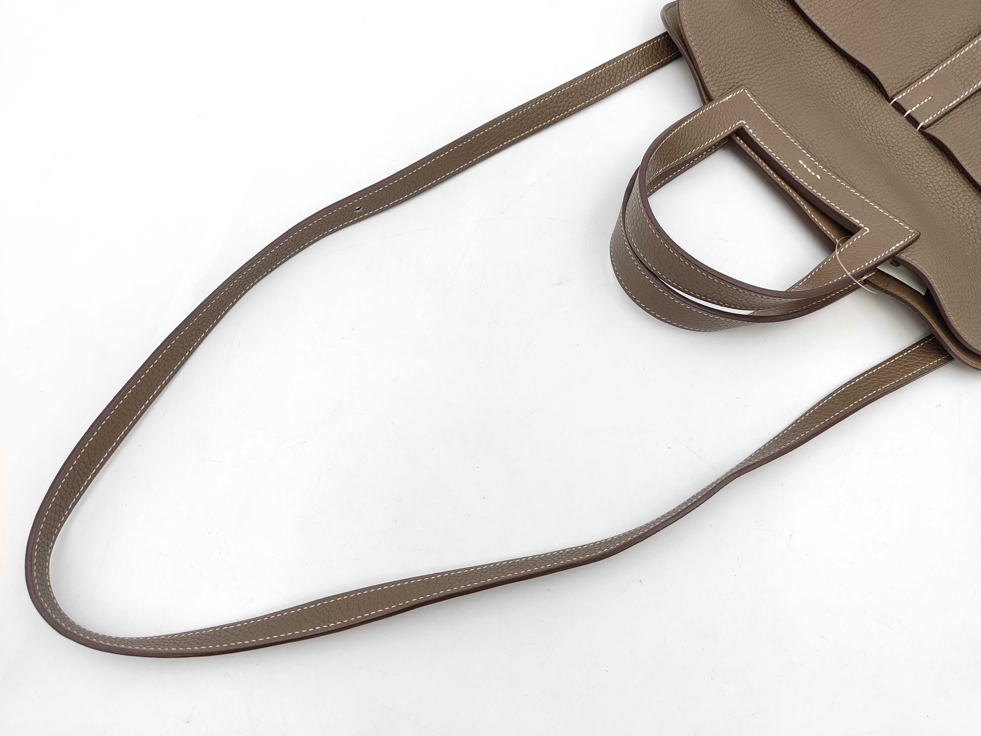 Alzan 31 Silver Hardware Etoupe Shoulder Bag — view 9