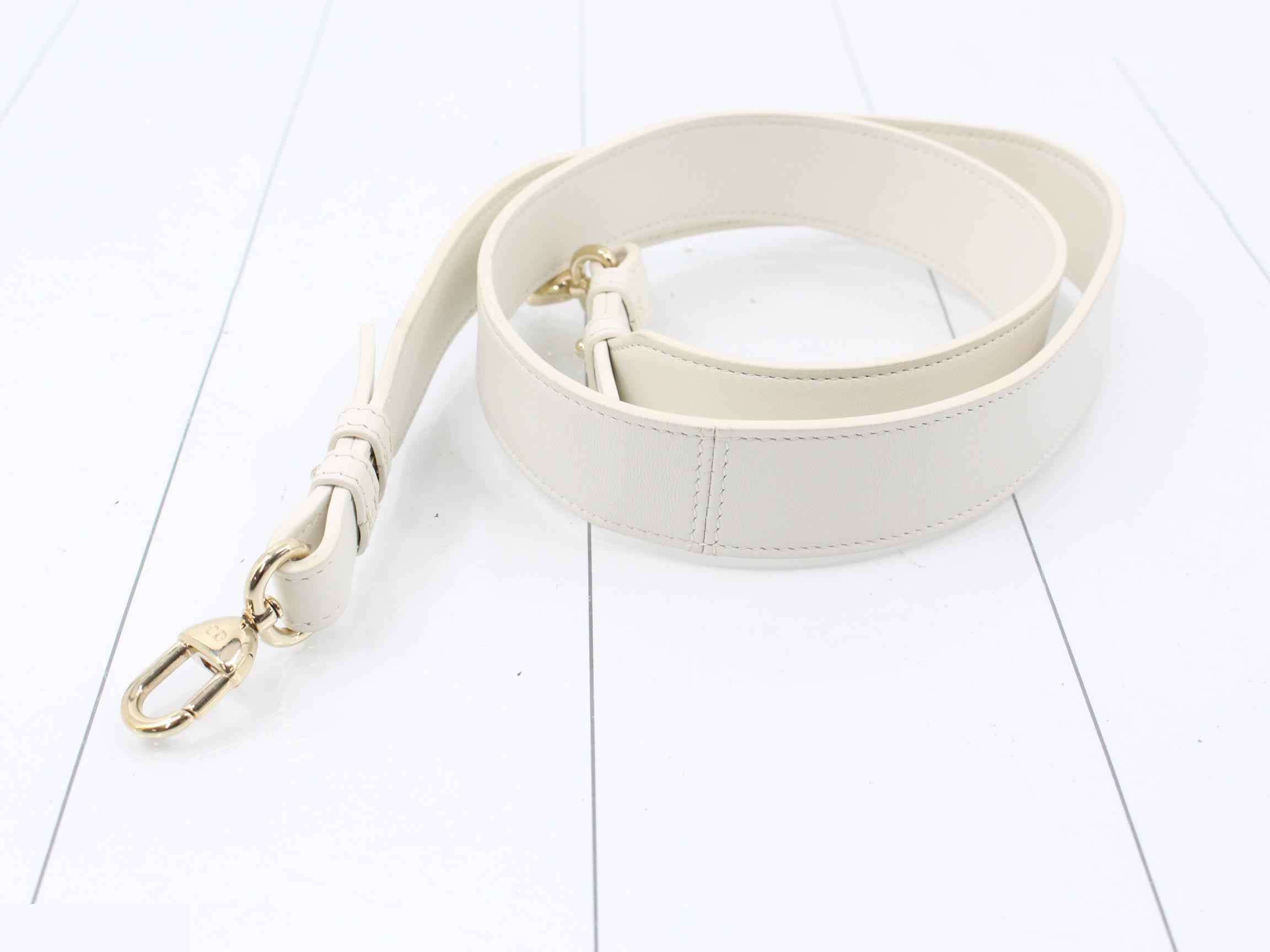 MyABC My Lady Dior Lambswool White 2-Way Handbag with Strap — view 7