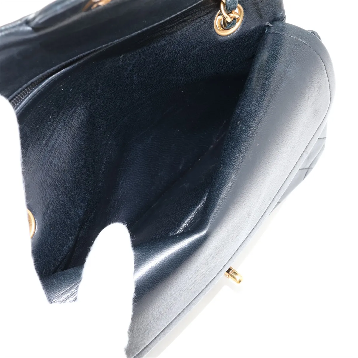 Matelassé 23 Small Lambskin Double Flap Double Chain Bag, Black with Gold Hardware, 0931418 (Serial Number 0-series, A01113) — view 11