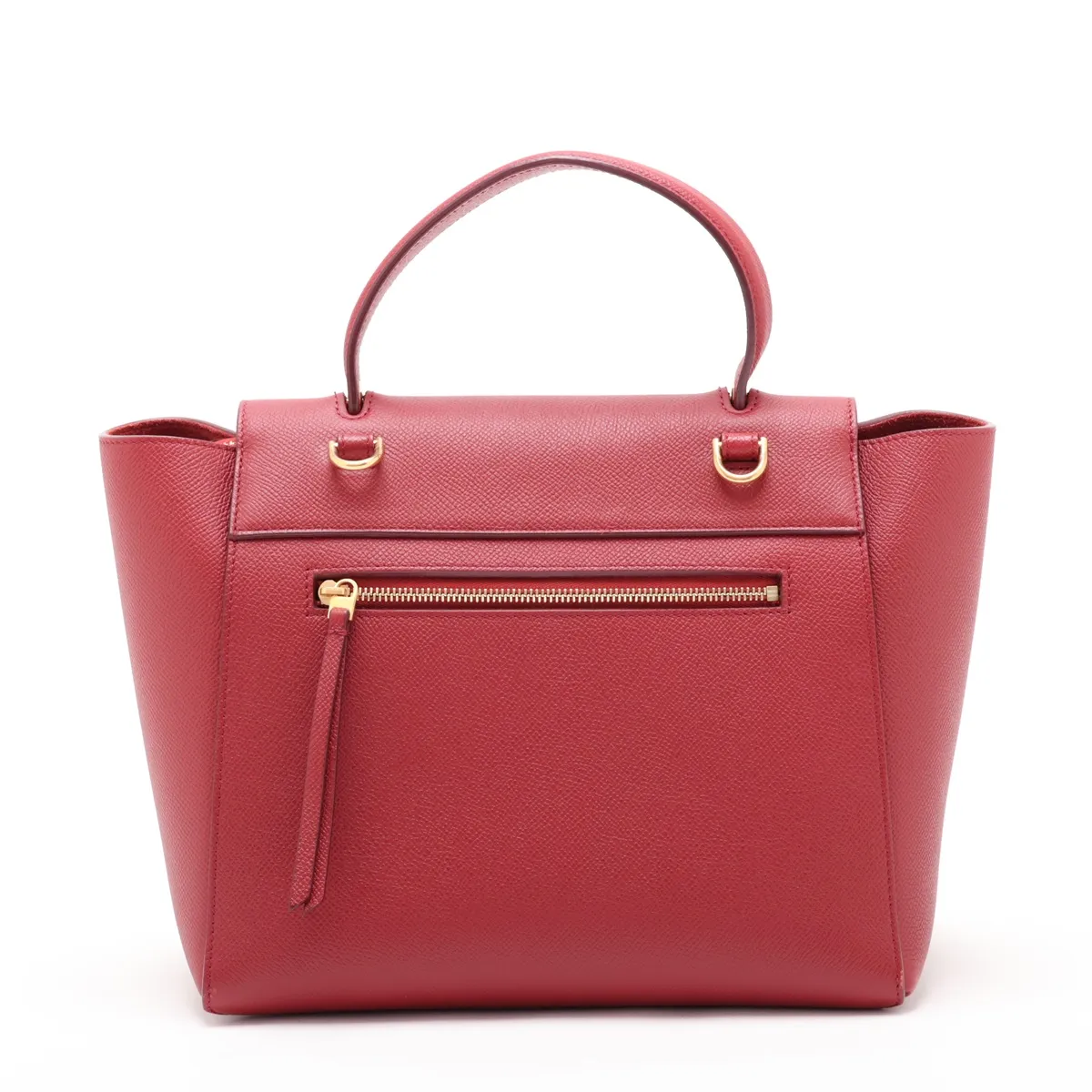 Belt Bag Micro Leather 2-Way Handbag Red — view 2